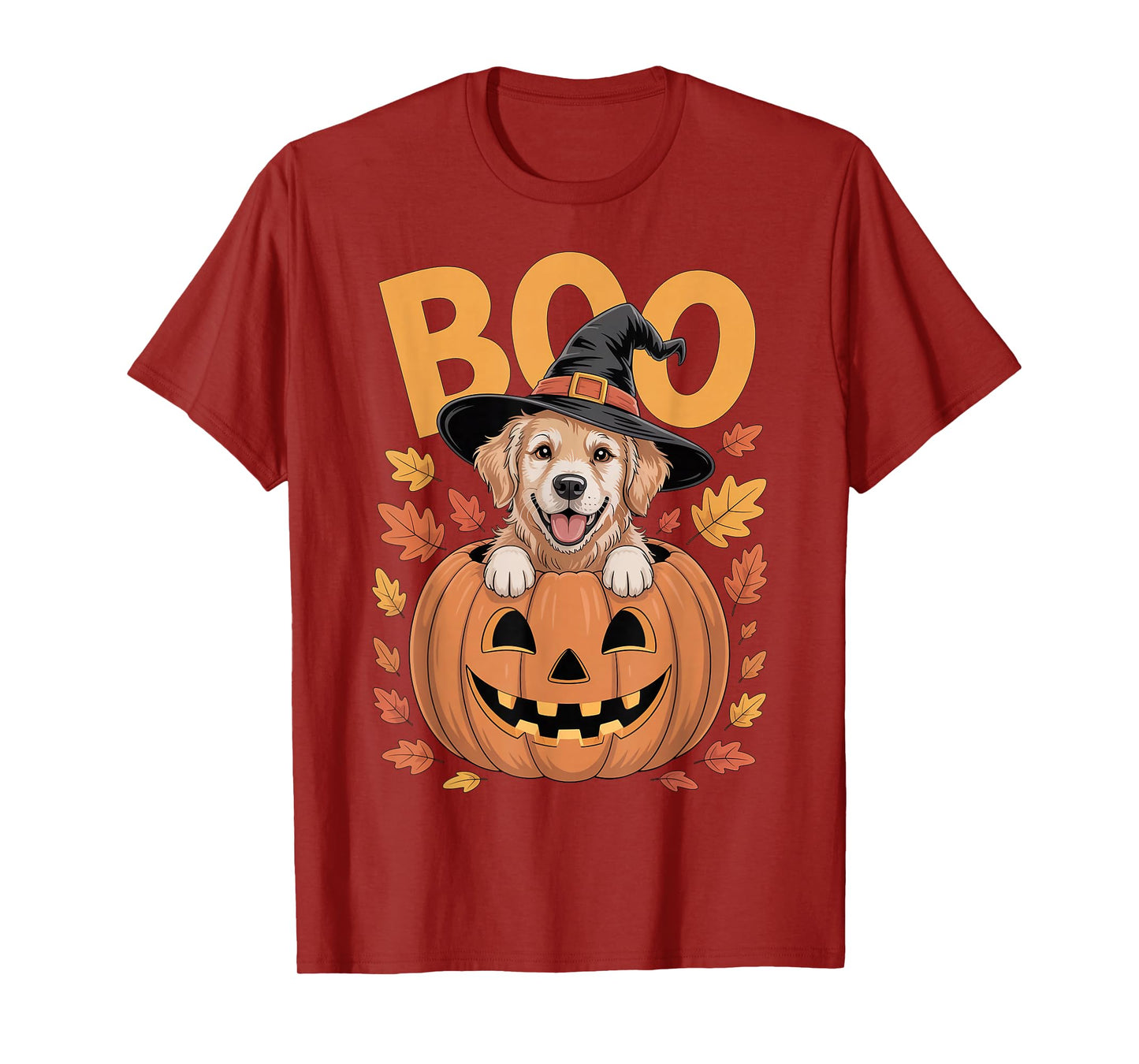 Golden Costume on Pumpkin Halloween Golden Retriever T-Shirt