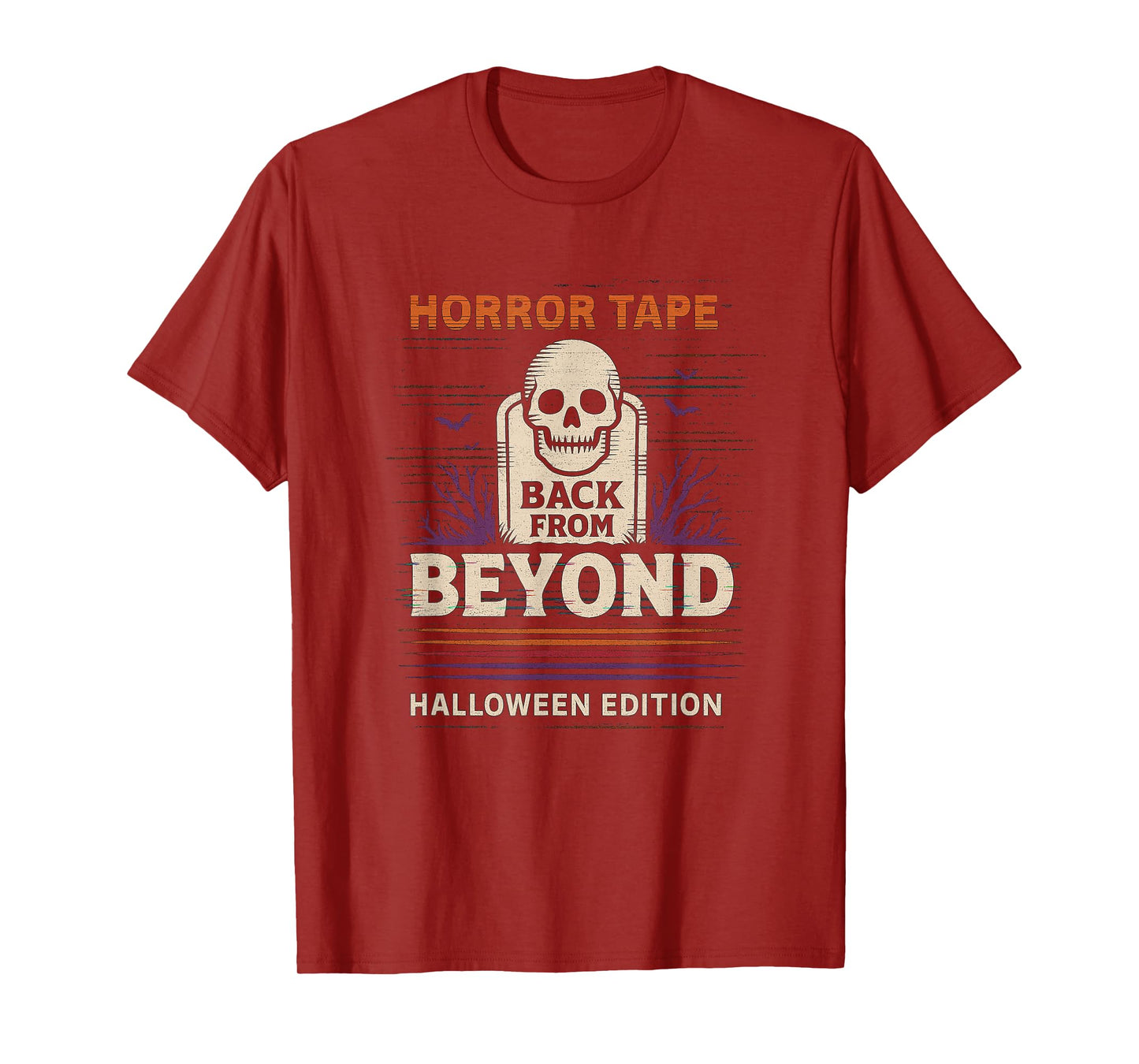 Horror Tape | Back from Beyond Skull Design T-Shirt