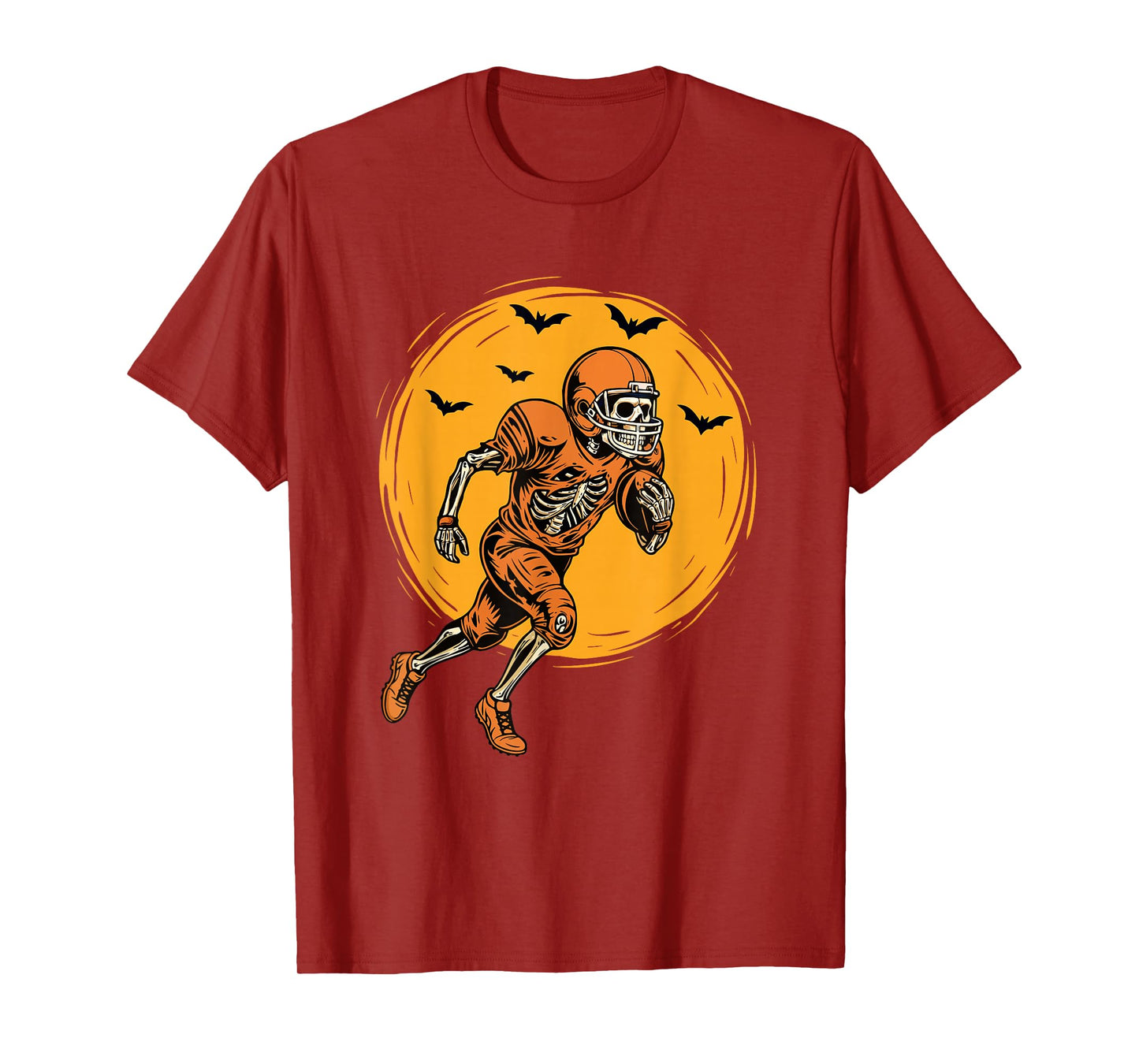 Skeleton Football Player - Spooky Halloween Footballer T-Shirt