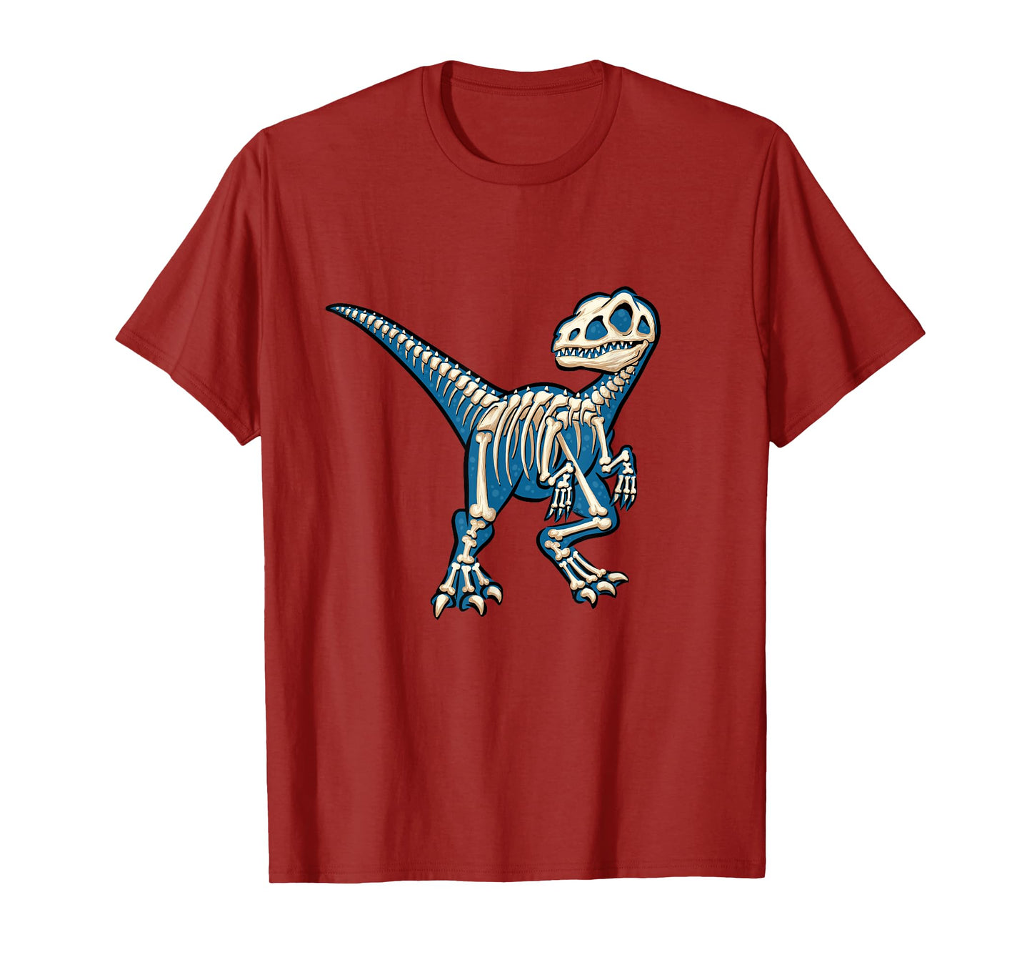 Clever Velociraptor Skeleton Dinosaur Bones Raptor T-Shirt