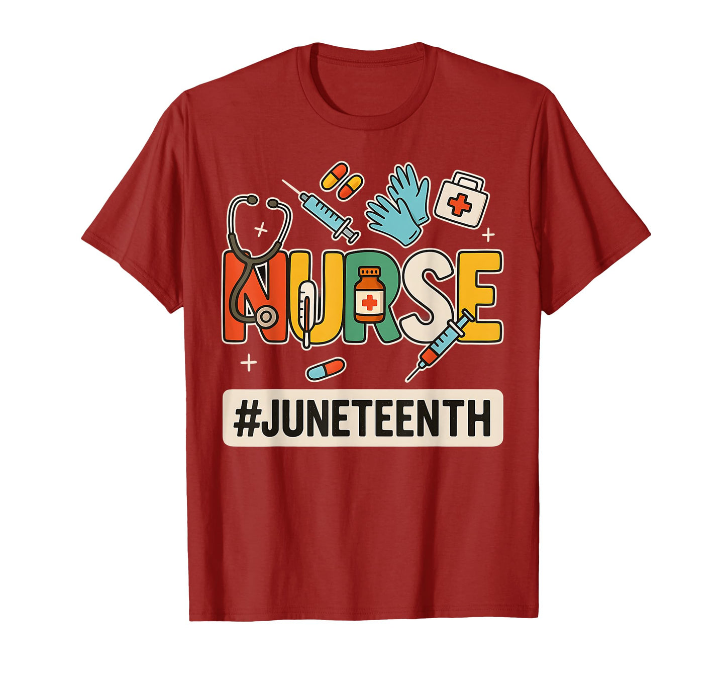 Juneteenth Nurse1865 Nursing Stethoscope Black History Month T-Shirt