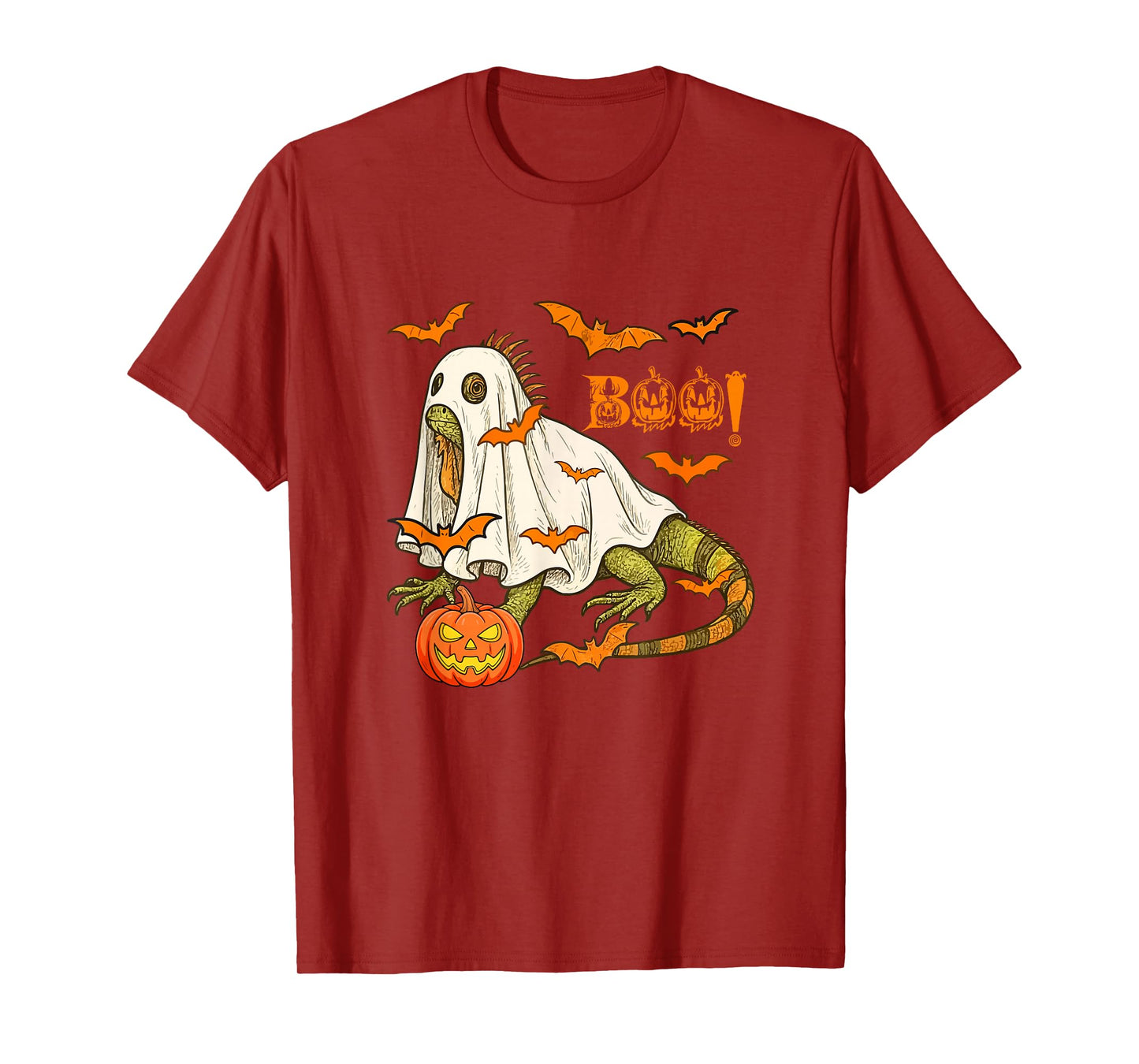Boo Halloween Iguana Cosplay Ghost Costume Animal Lover T-Shirt