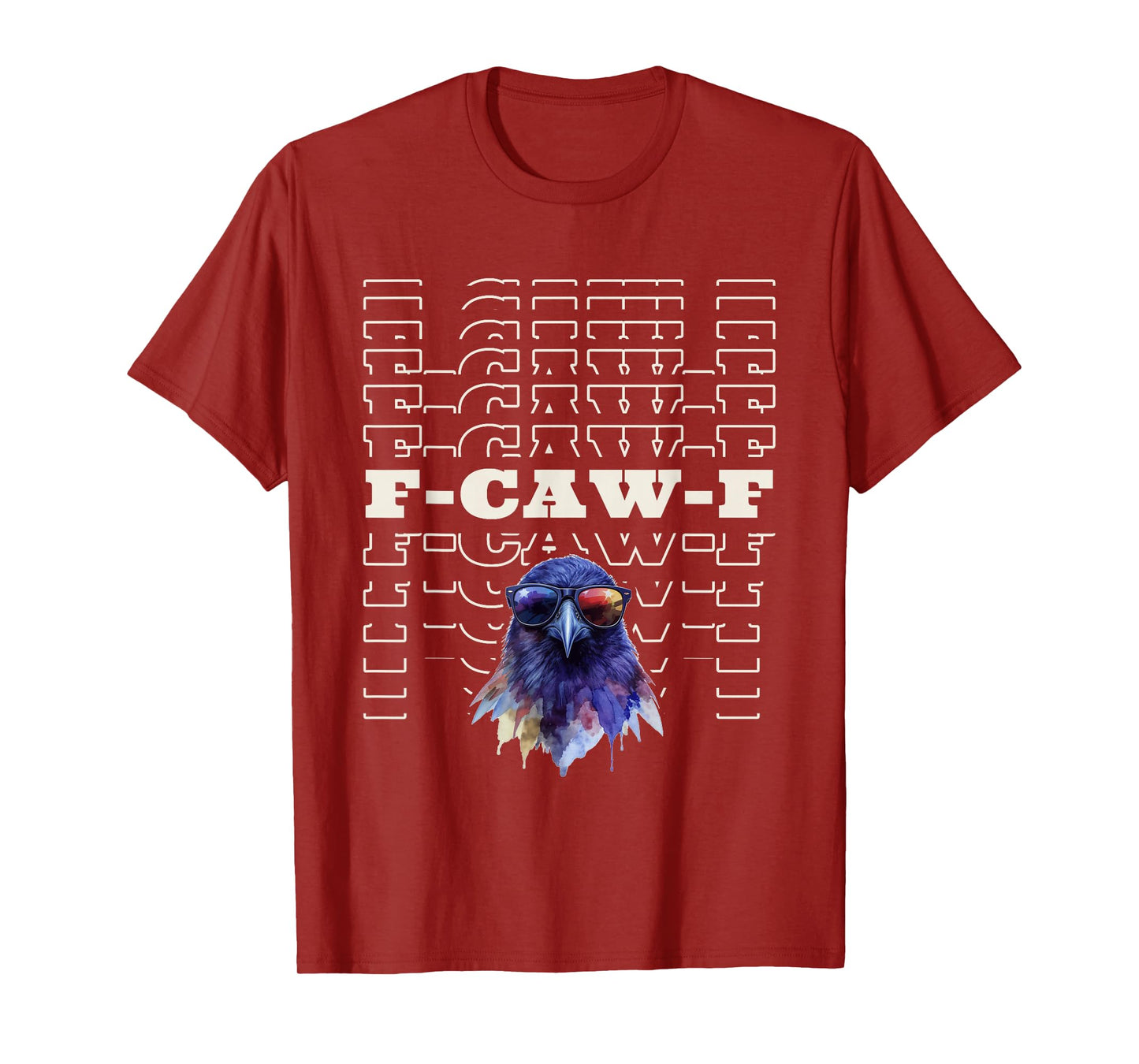 F-Caw-F Funny Retro Crow Raven Meme Men Women T-Shirt
