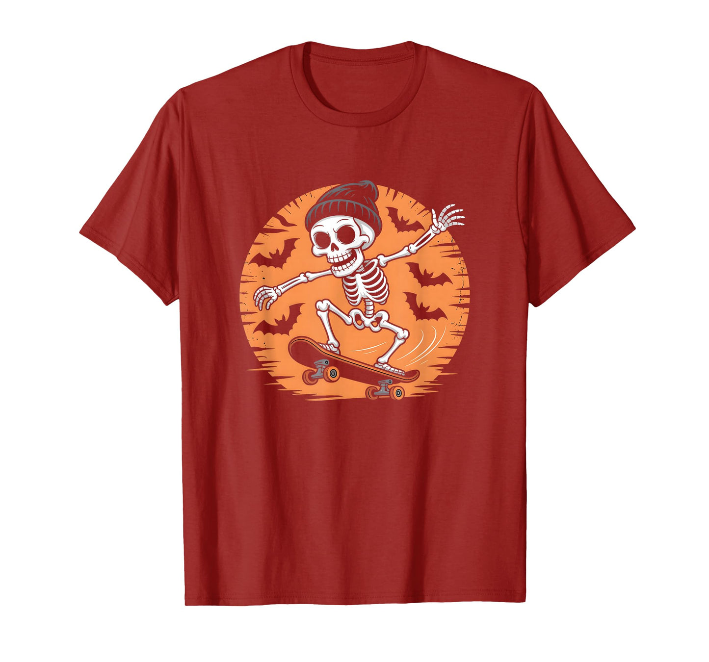 Skeleton Skateboard Halloween T-Shirt