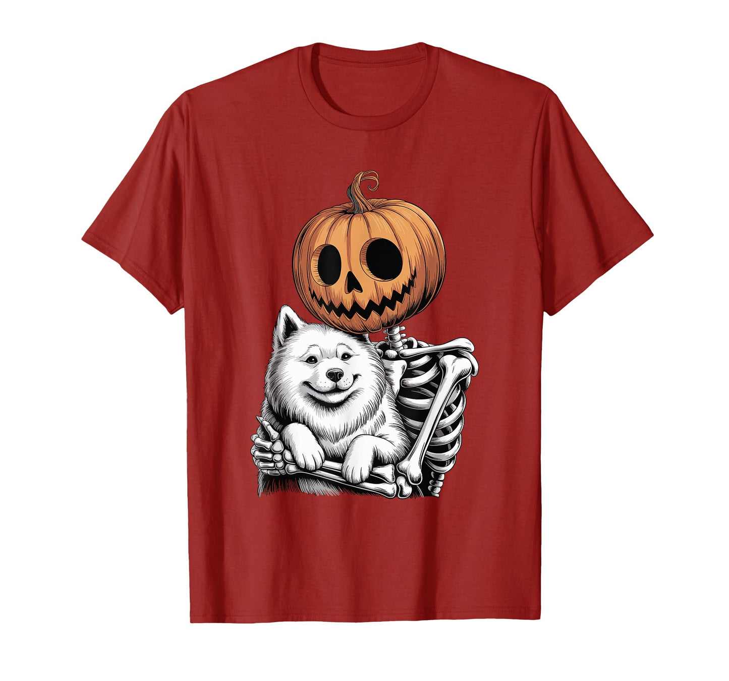 Halloween Skeleton Samoyed Dog Sammies T-Shirt