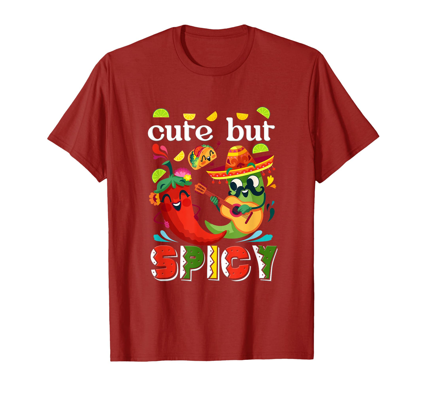 Kids Cinco De Mayo Mexican Cute But Spicy Chili Sombrero T-Shirt
