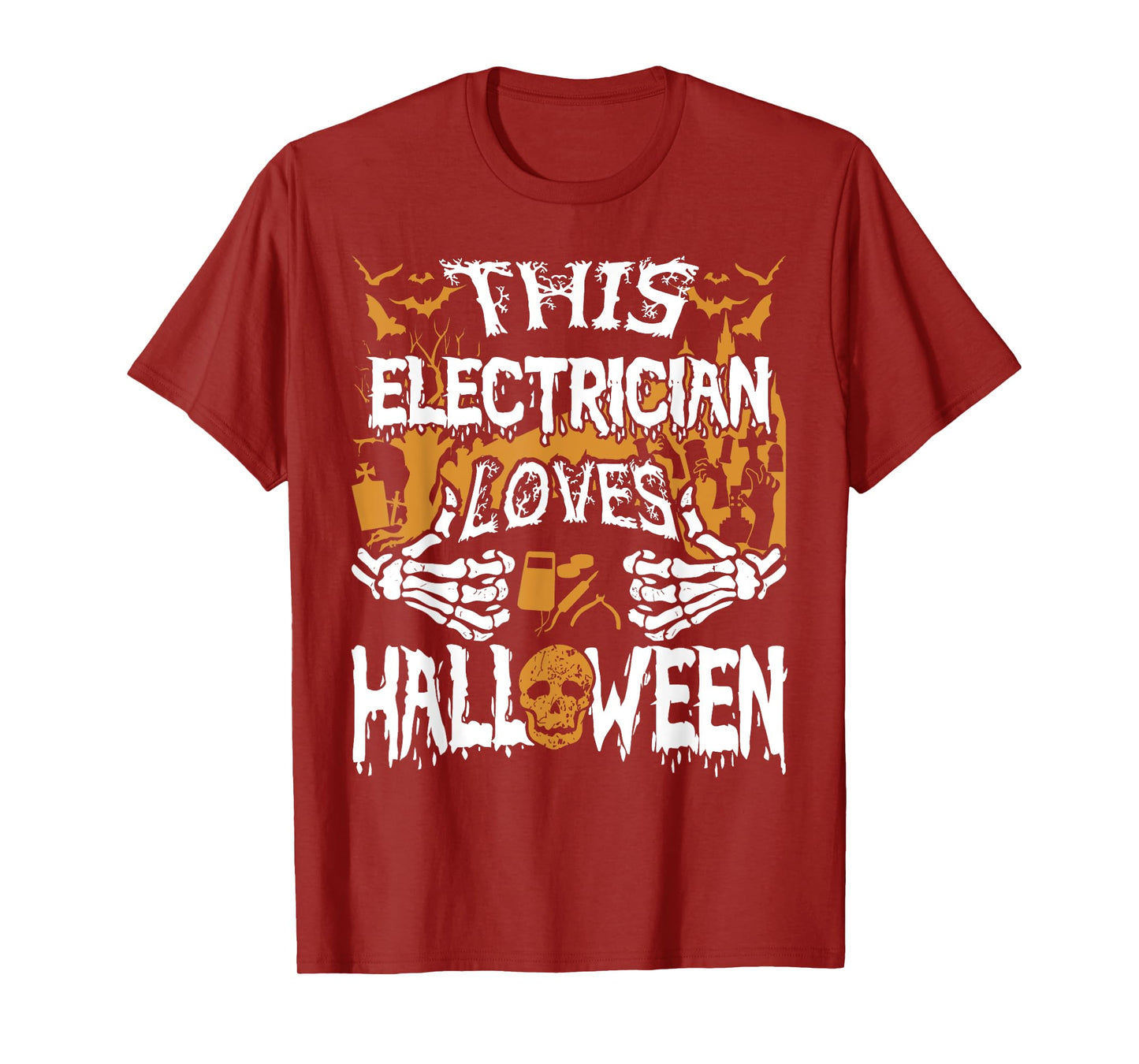 Skeleton Hands Halloween Electrical Tools for Everyone T-Shirt