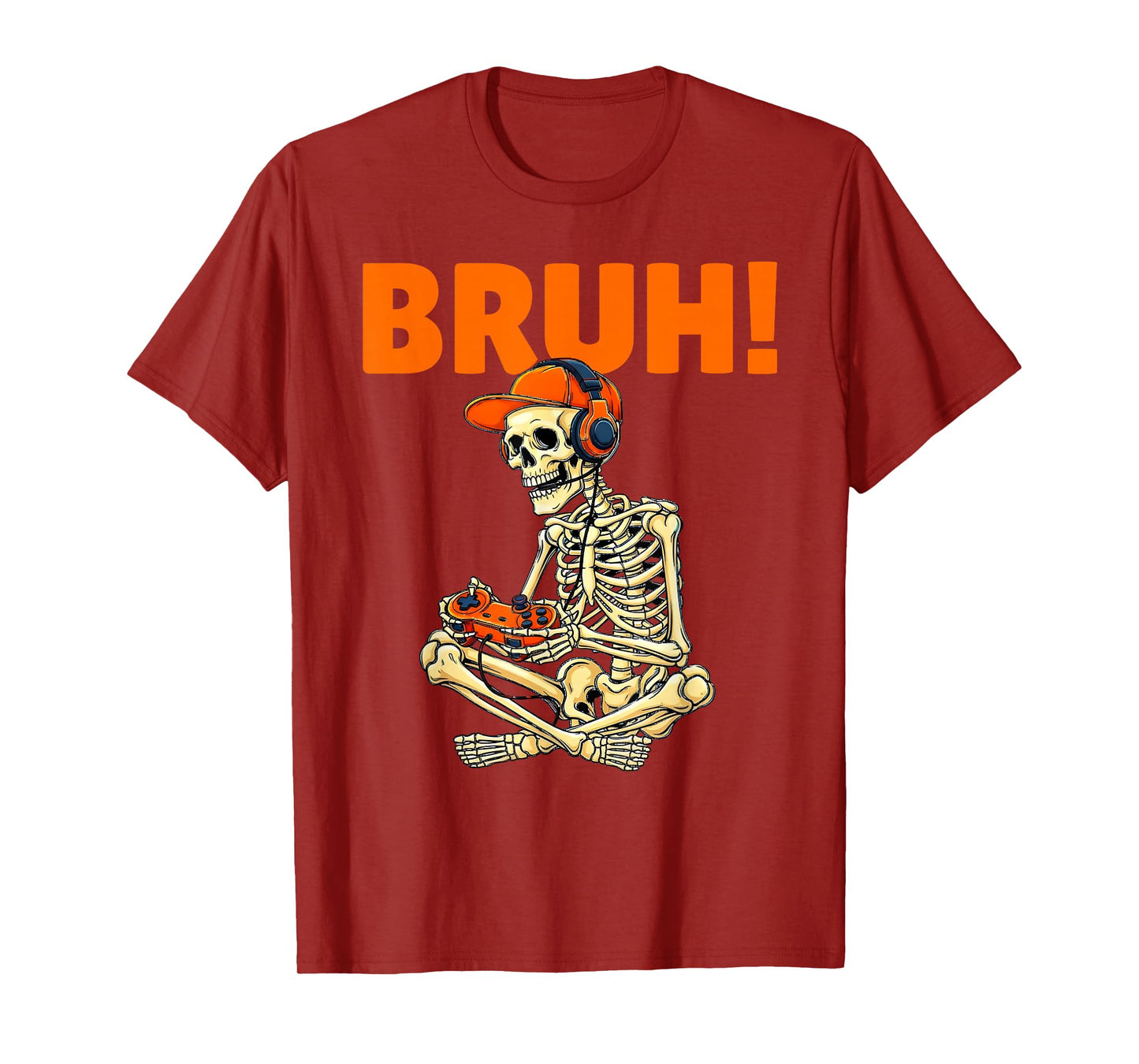 Funny Halloween Skeleton Gamer Video Gaming Boys Men Kids T-Shirt