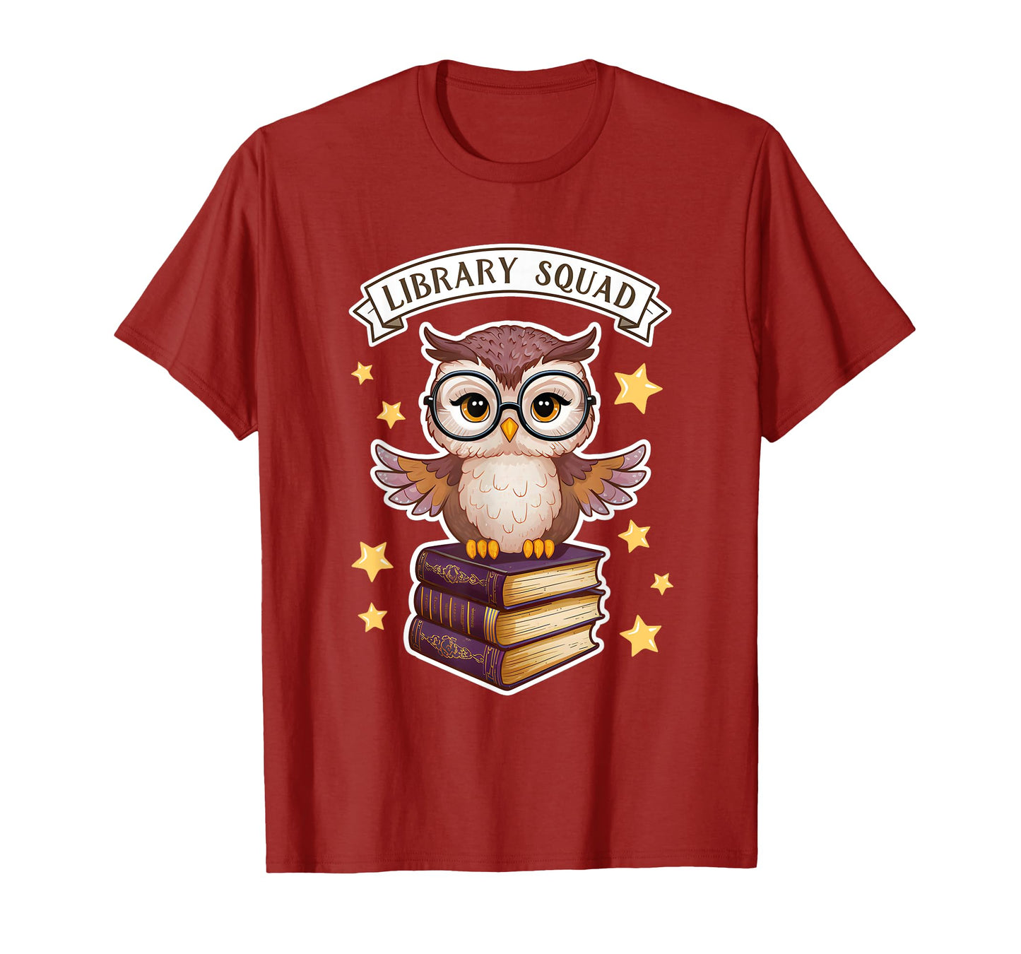 Library squad. Book Owl. Wisdom Nerd Librarian Club T-Shirt