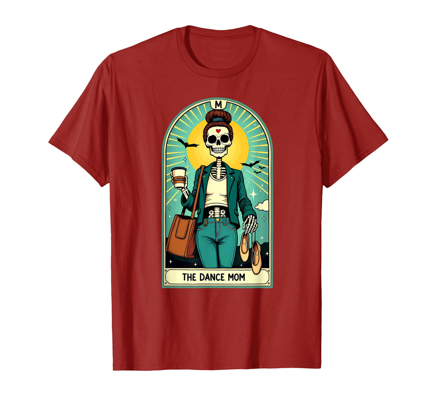 Tarot Card Dance Mom Skeleton Halloween T-Shirt