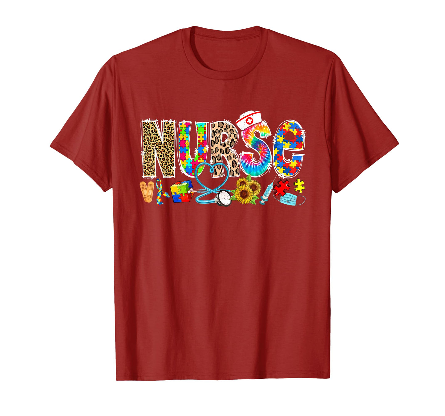 Autism Nurse Life Funny Autism Awareness Month Nursing T-Shirt