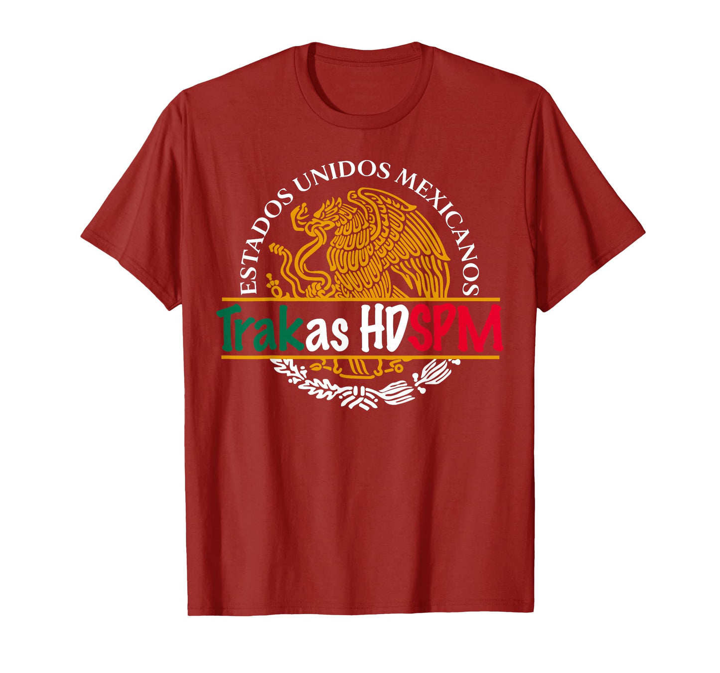 MexiColor Trakas HDTPM Mexican Pride T-Shirt - Unisex-Adults, Black, Small, Short Sleeve, Cotton Blend, Modern Casual Novelty T-Shirt, Crew Neck, Pull On, 1 Count