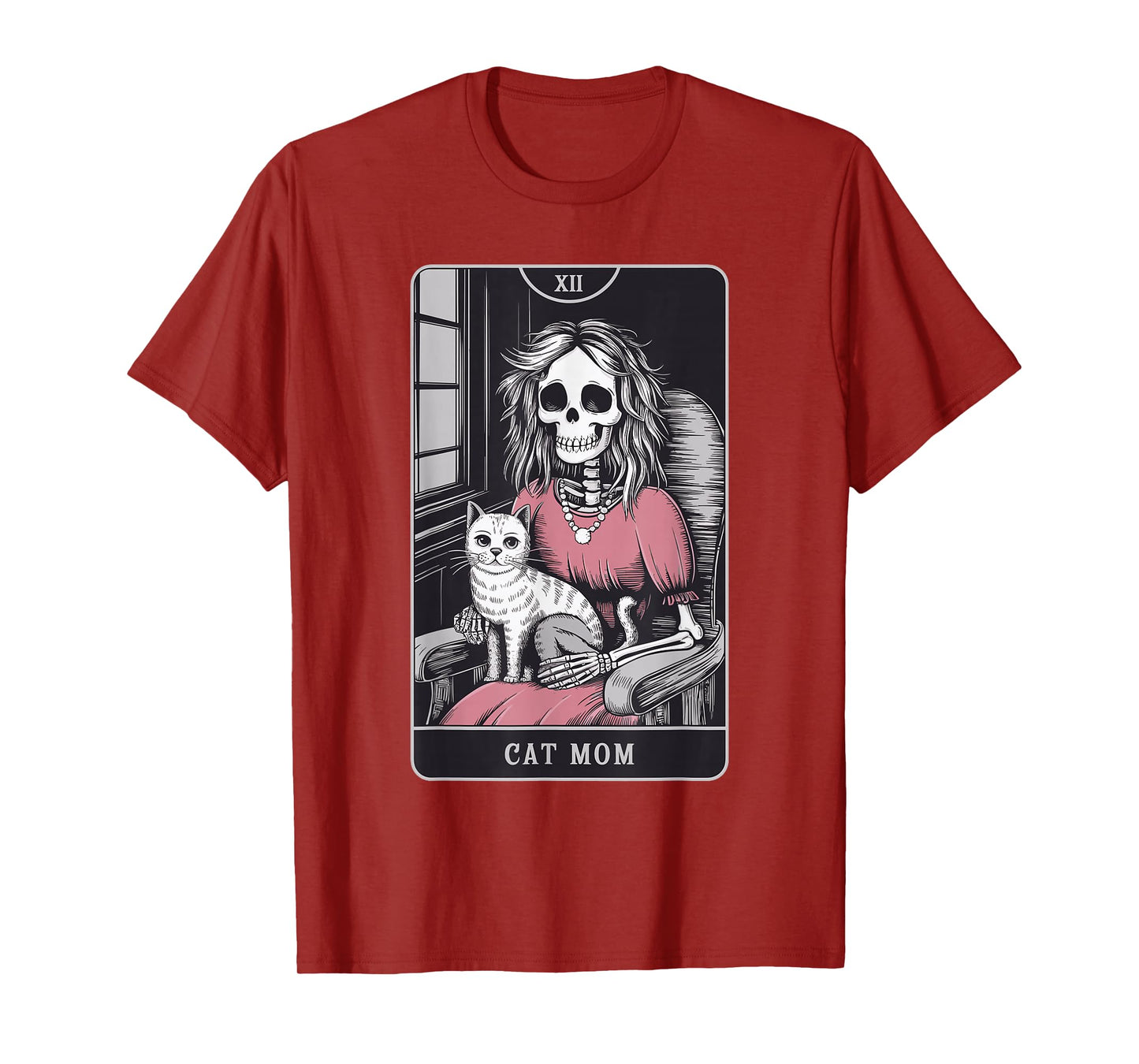 The Cat Mom Tarot Skeleton Witchy T-Shirt