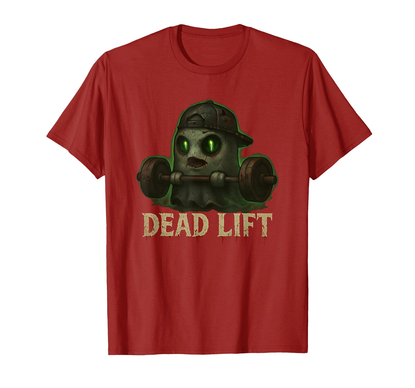 Dead Lift Funny Ghost Gym Halloween Weightlifting Pocket T-Shirt