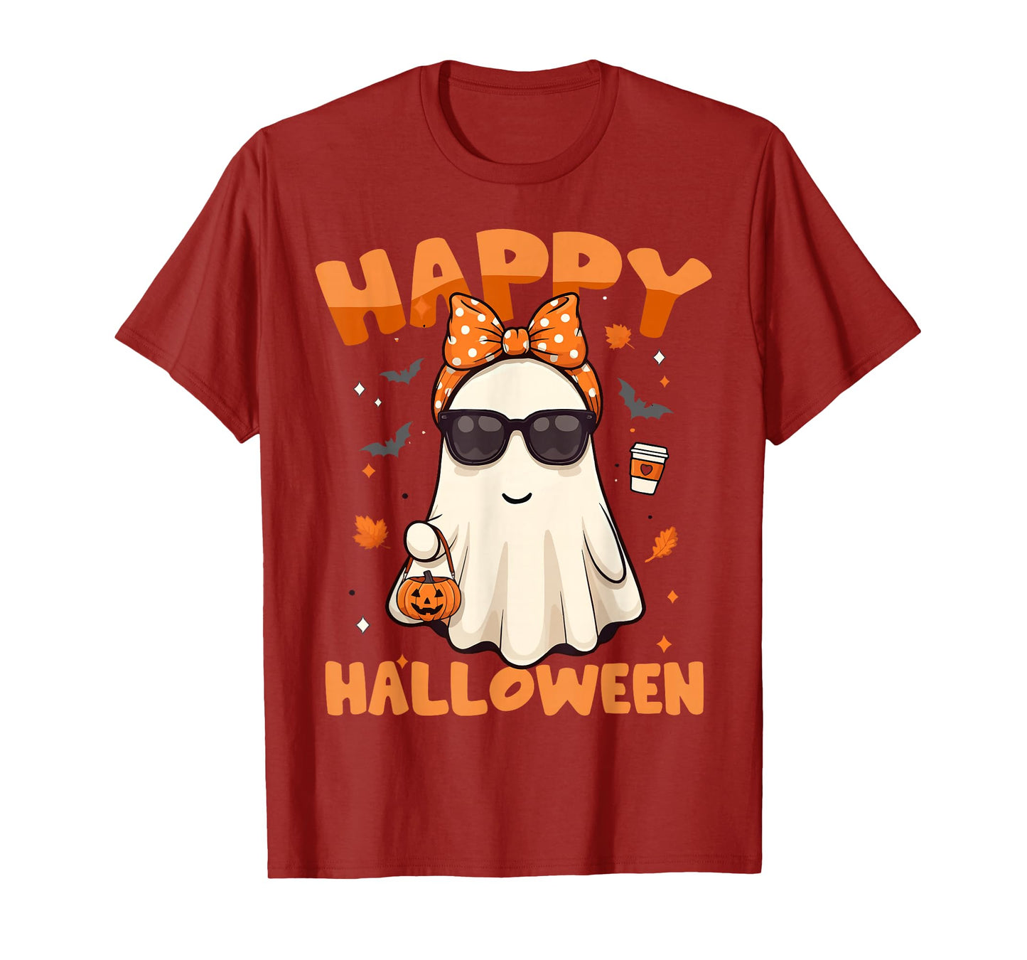 Funny Happy Halloween Boo Ghost Matching Family Couples 2025 T-Shirt