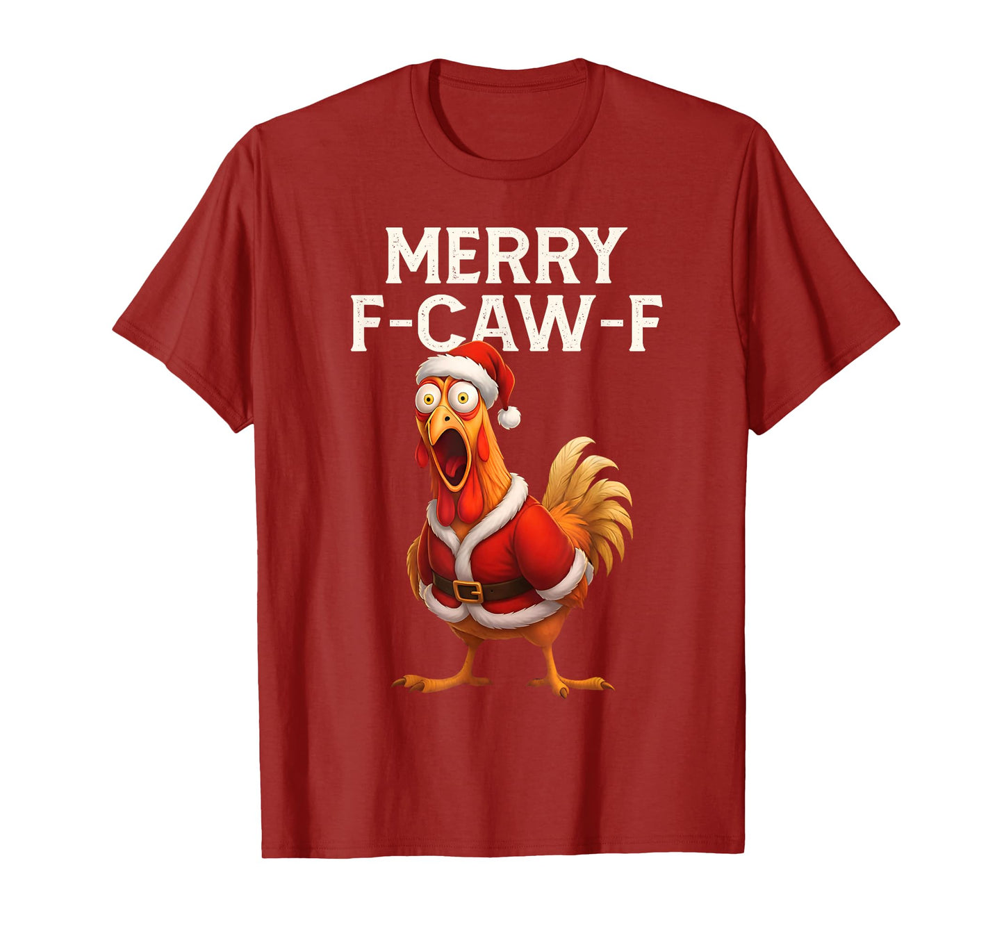 Merry F-Caw-F Chicken Christmas Santa Xmas Pajamas Holiday T-Shirt