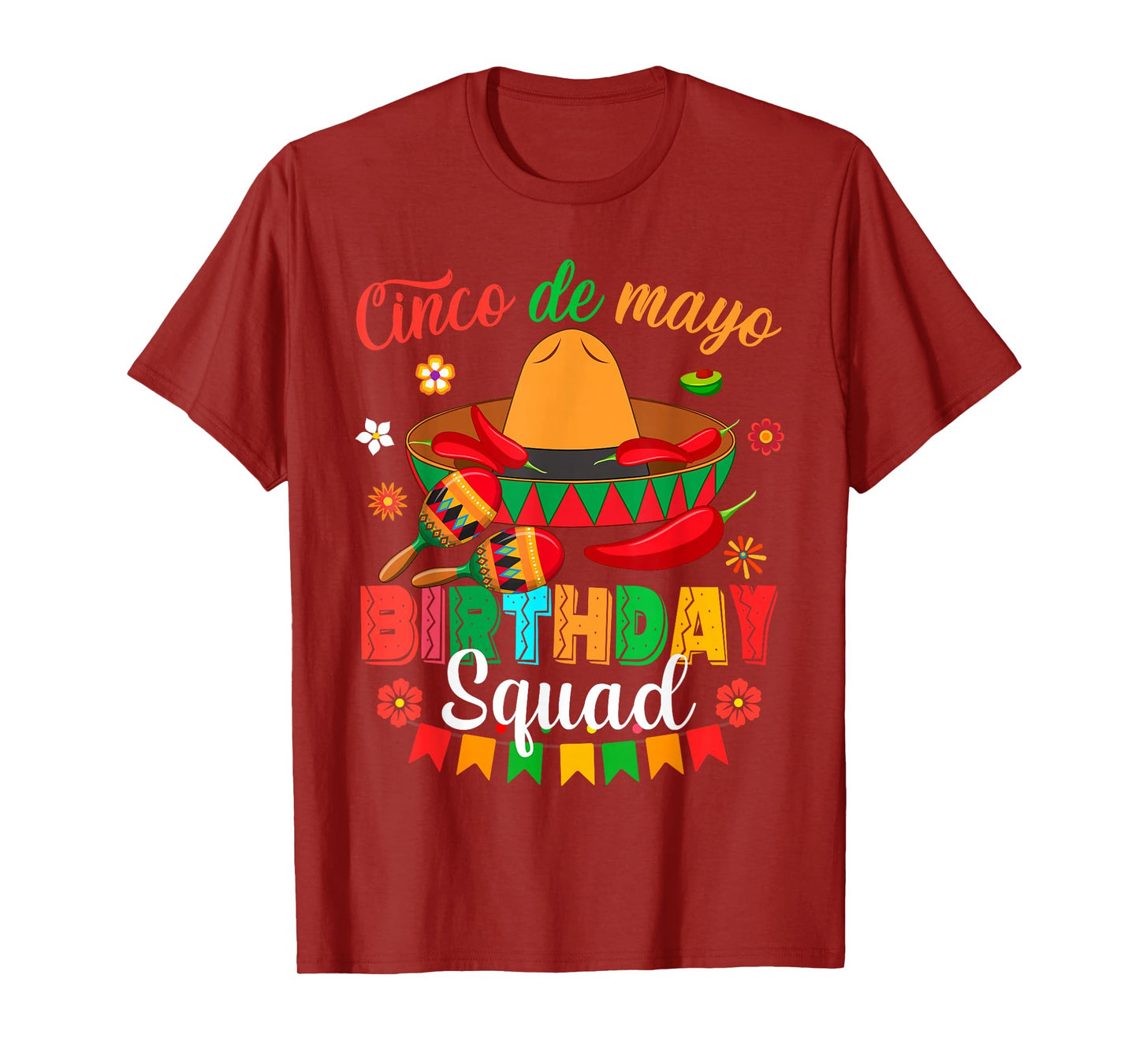 Happy Cinco De Mayo Birthday Squad Mexican Matching Family T-Shirt