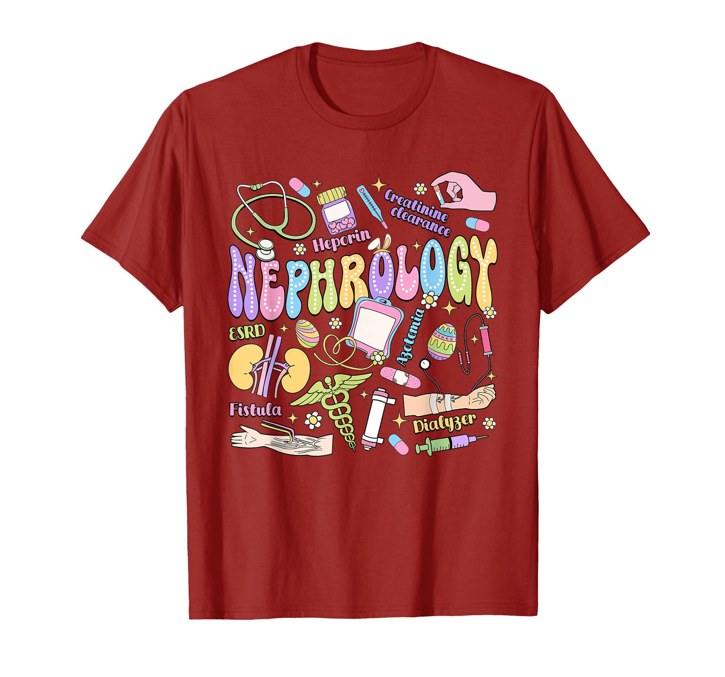 Nephrology Life Easter Day Dialysis Tech Nephrology Nurse T-Shirt