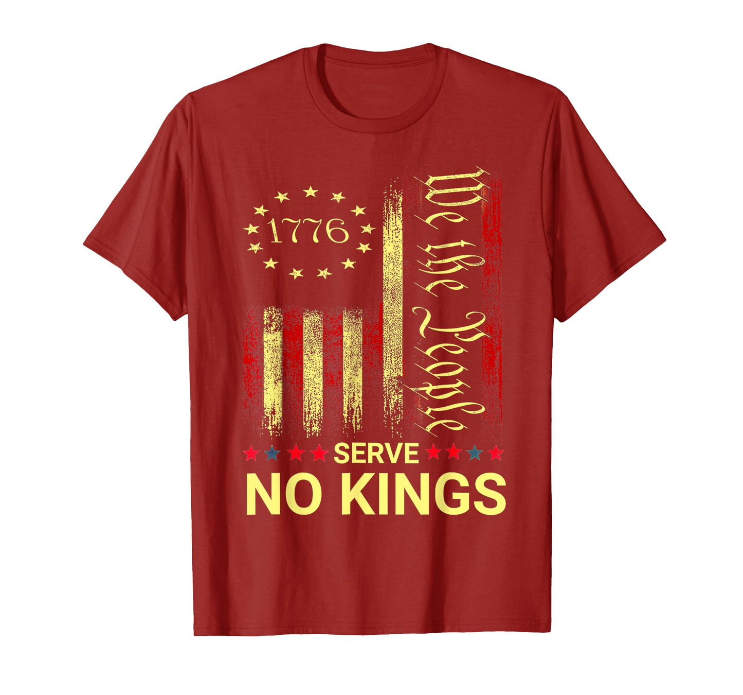 We The People Serve No Kings Reject Kings In America Flag T-Shirt