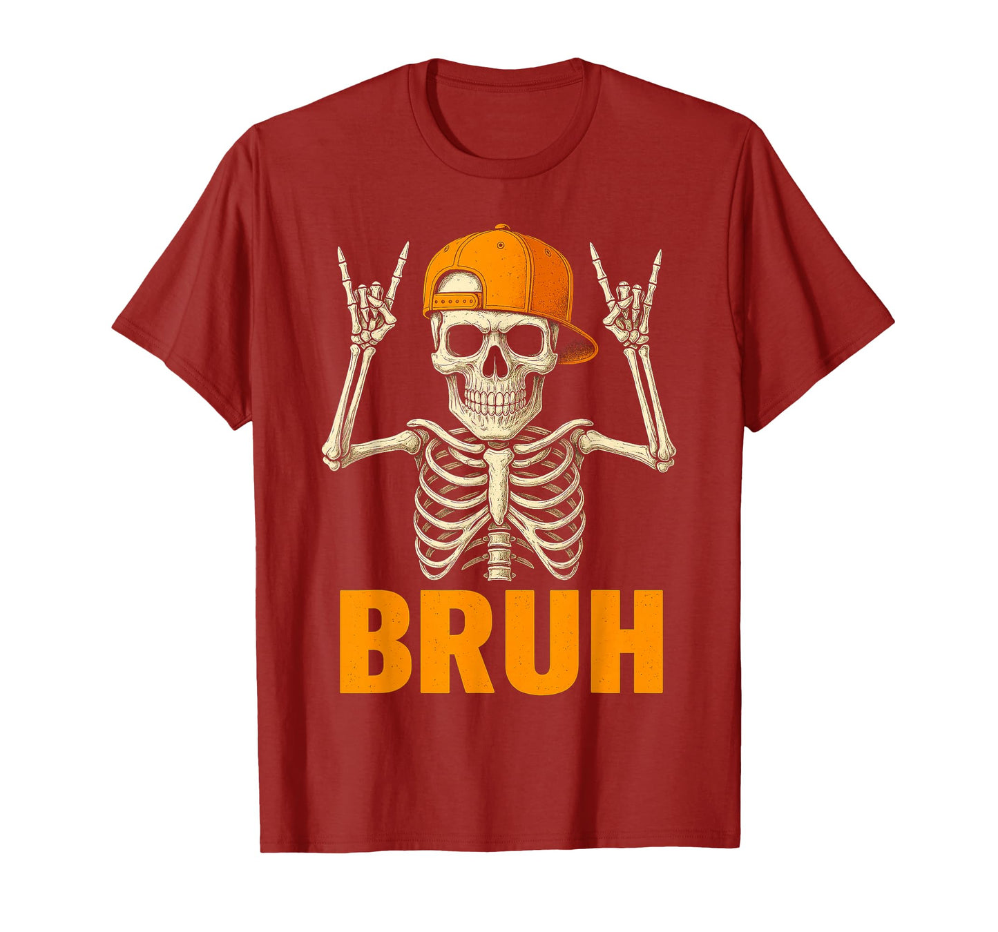 Bruh Punk Rock Skeleton Cool Rocker Family T-Shirt
