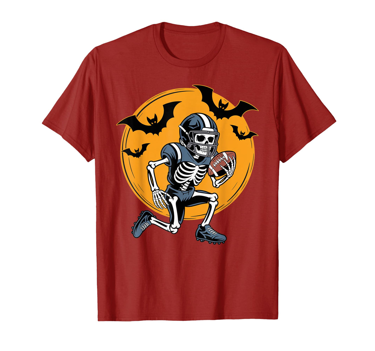 American Football Skeleton Halloween Sport Fantasy Football T-Shirt
