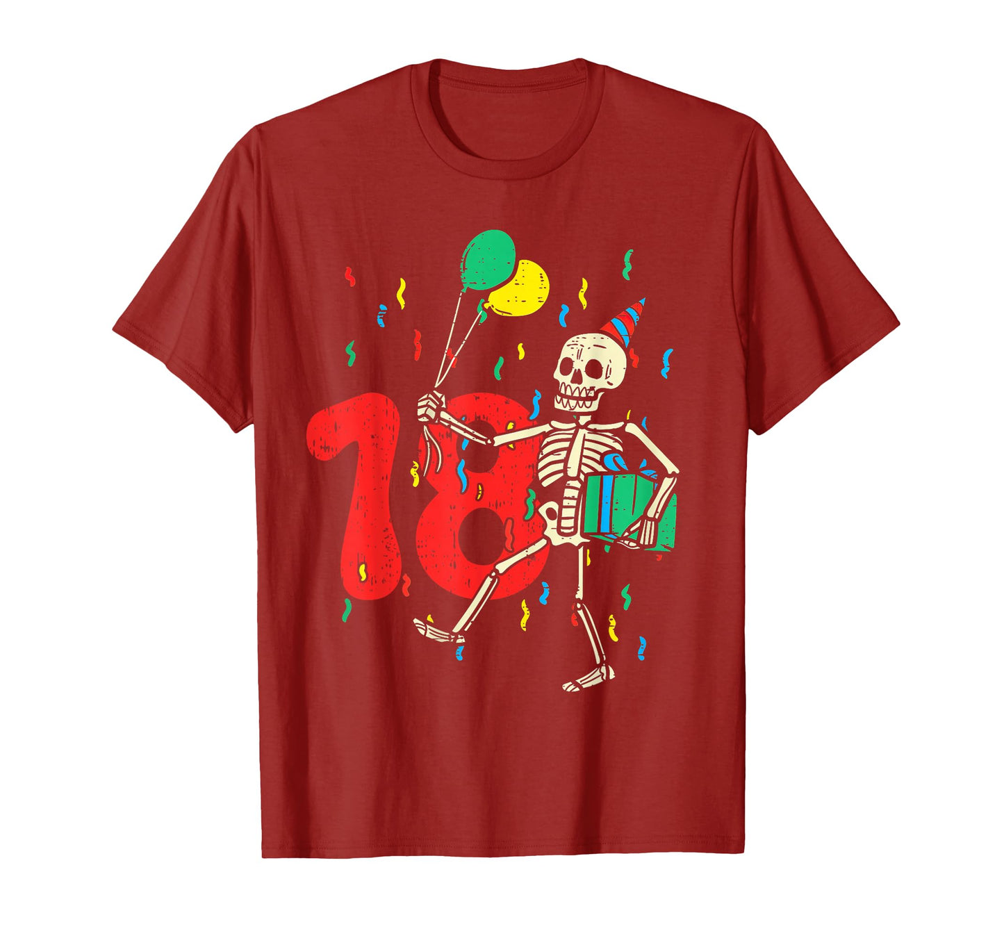 My 18th Birthday Skeleton Halloween 18 Year Old Funny Gift T-Shirt