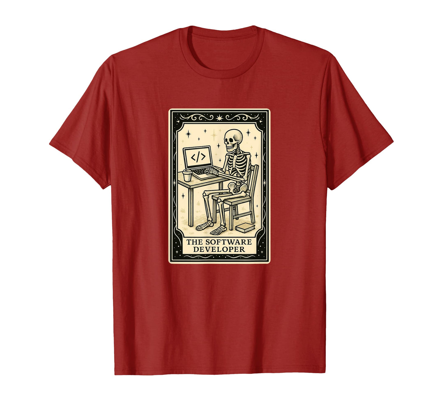 The Software Developer Tarot Card - Halloween Spooky Gothic T-Shirt
