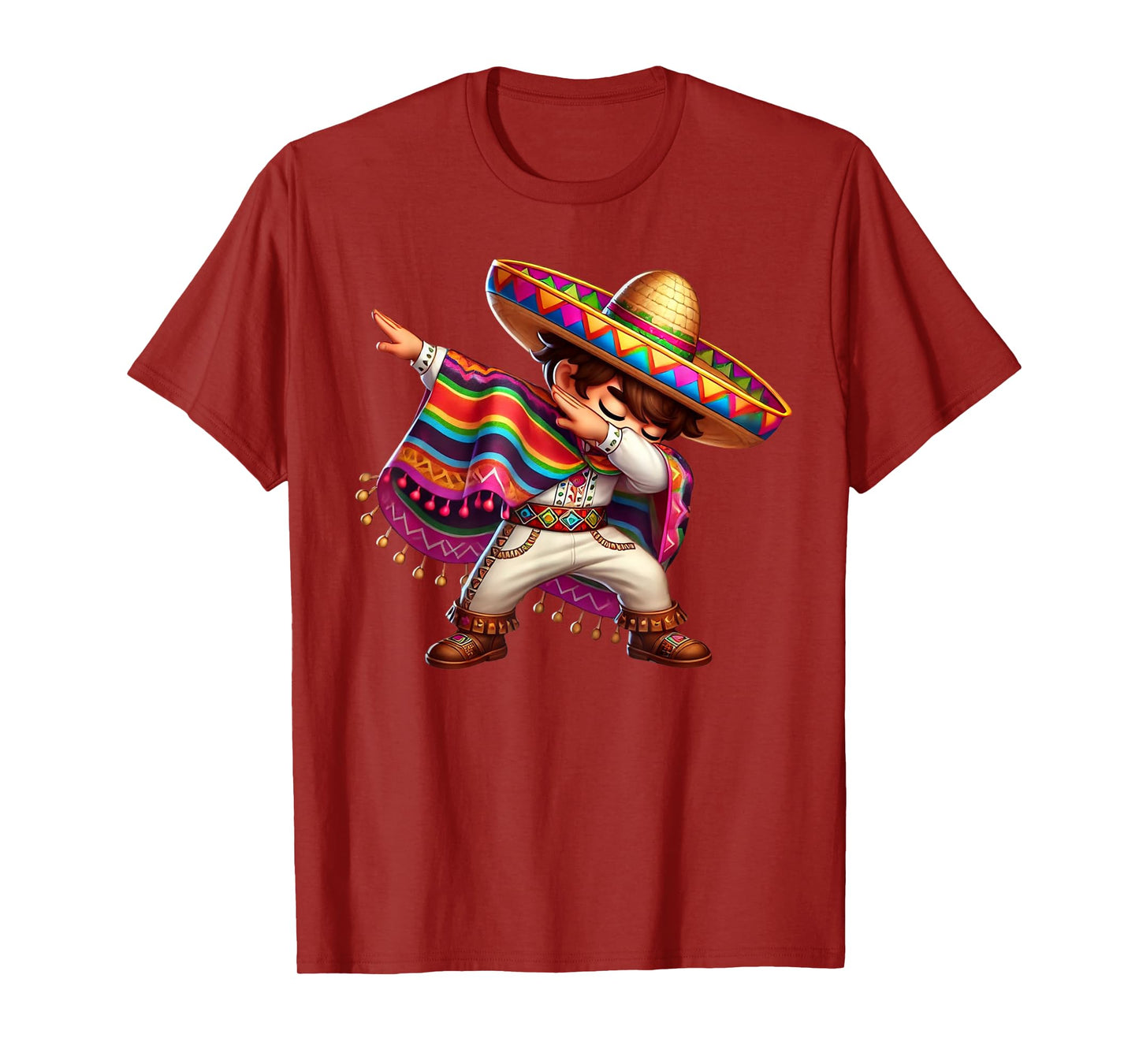 Mexican Boy Dabbing Taco Lover Funny Cinco de Mayo T-Shirt