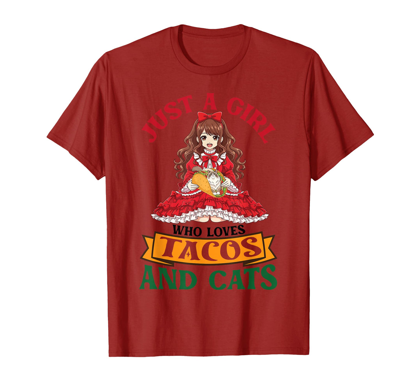 Just A Girl Who Loves Tacos and Ragdoll Cats Mother Mommy T-Shirt