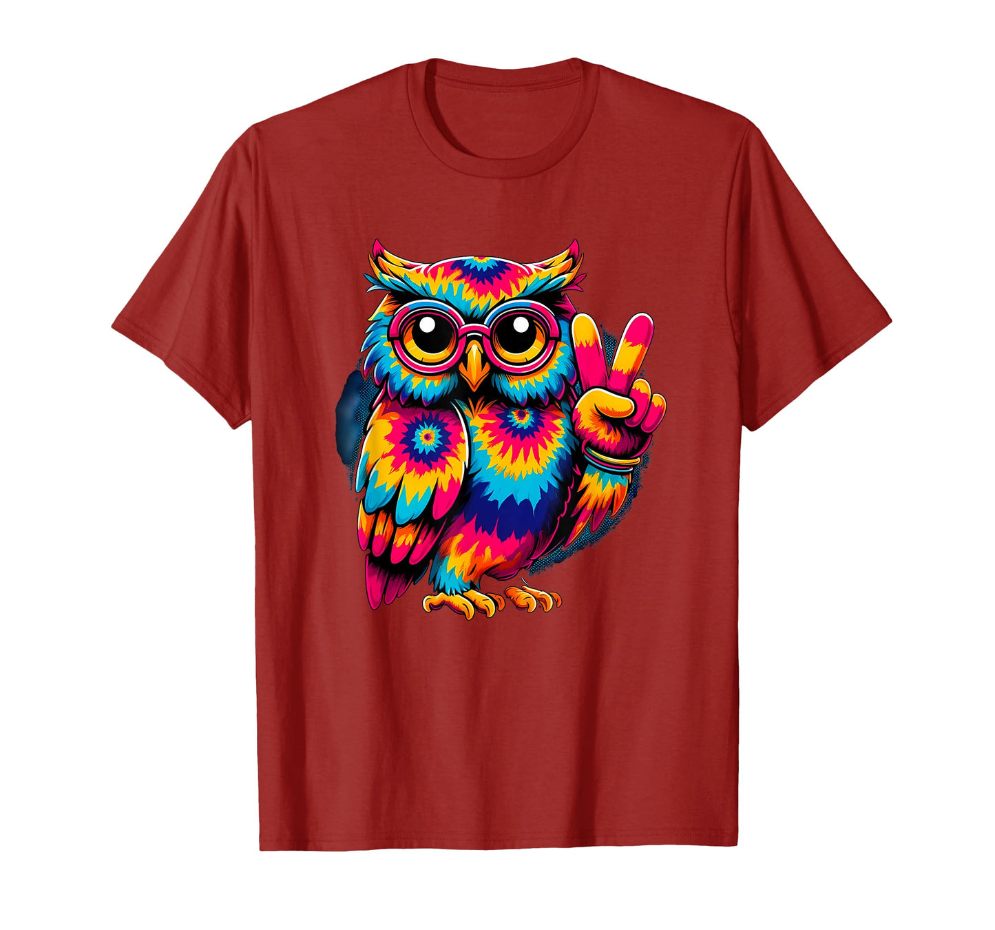 Peace Sign Tie Dye Owl T-Shirt