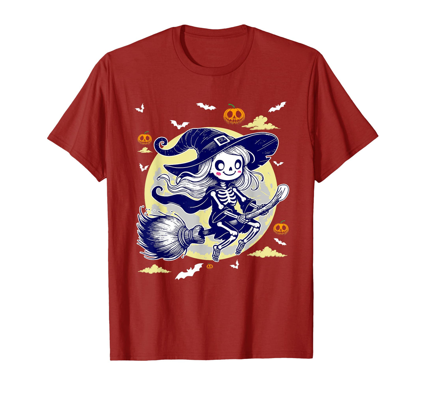 Skeleton Witch Halloween Happiness Have Fun T-Shirt