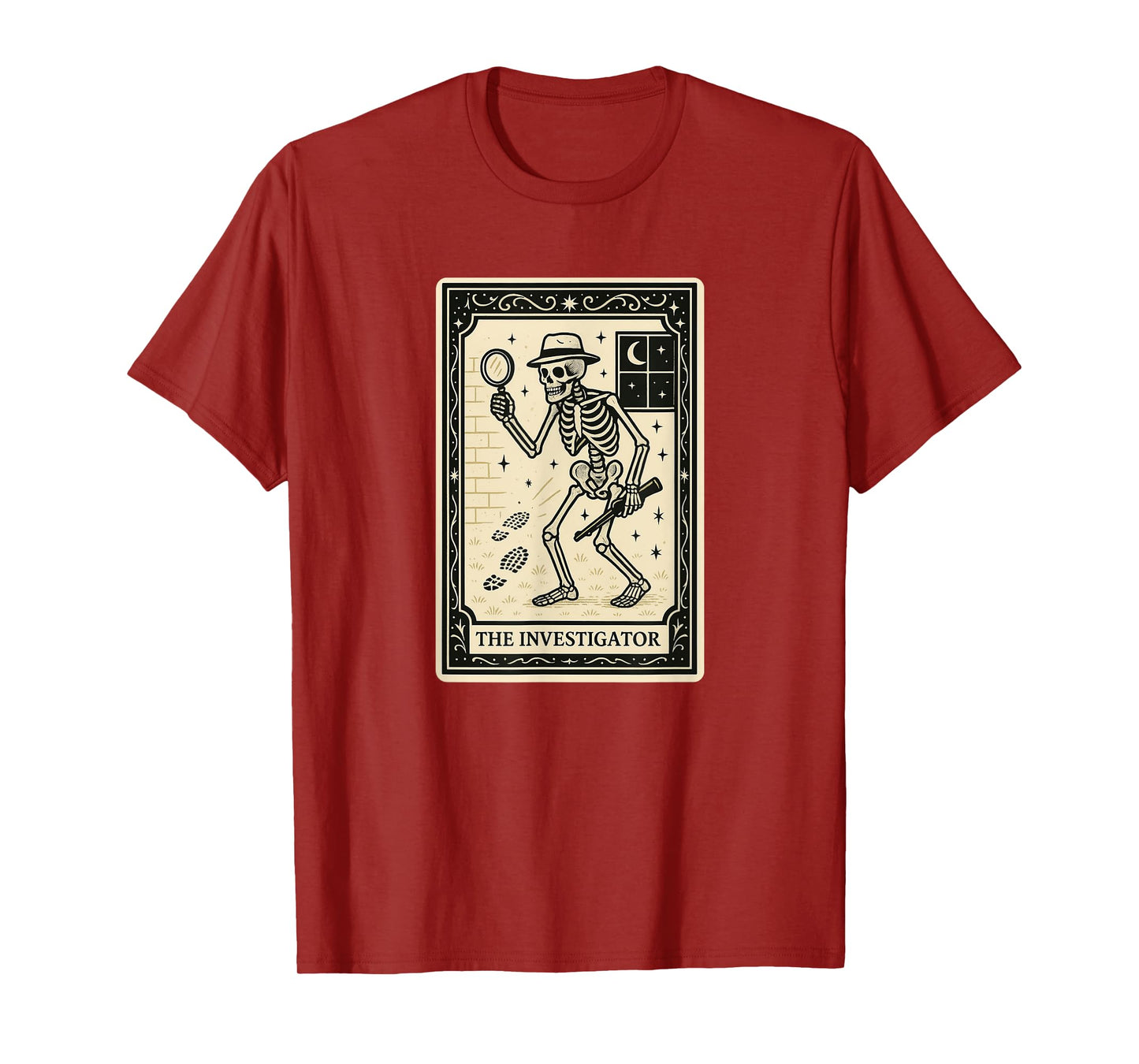 The Investigator Tarot Card - Spooky Gothic Detective Police T-Shirt