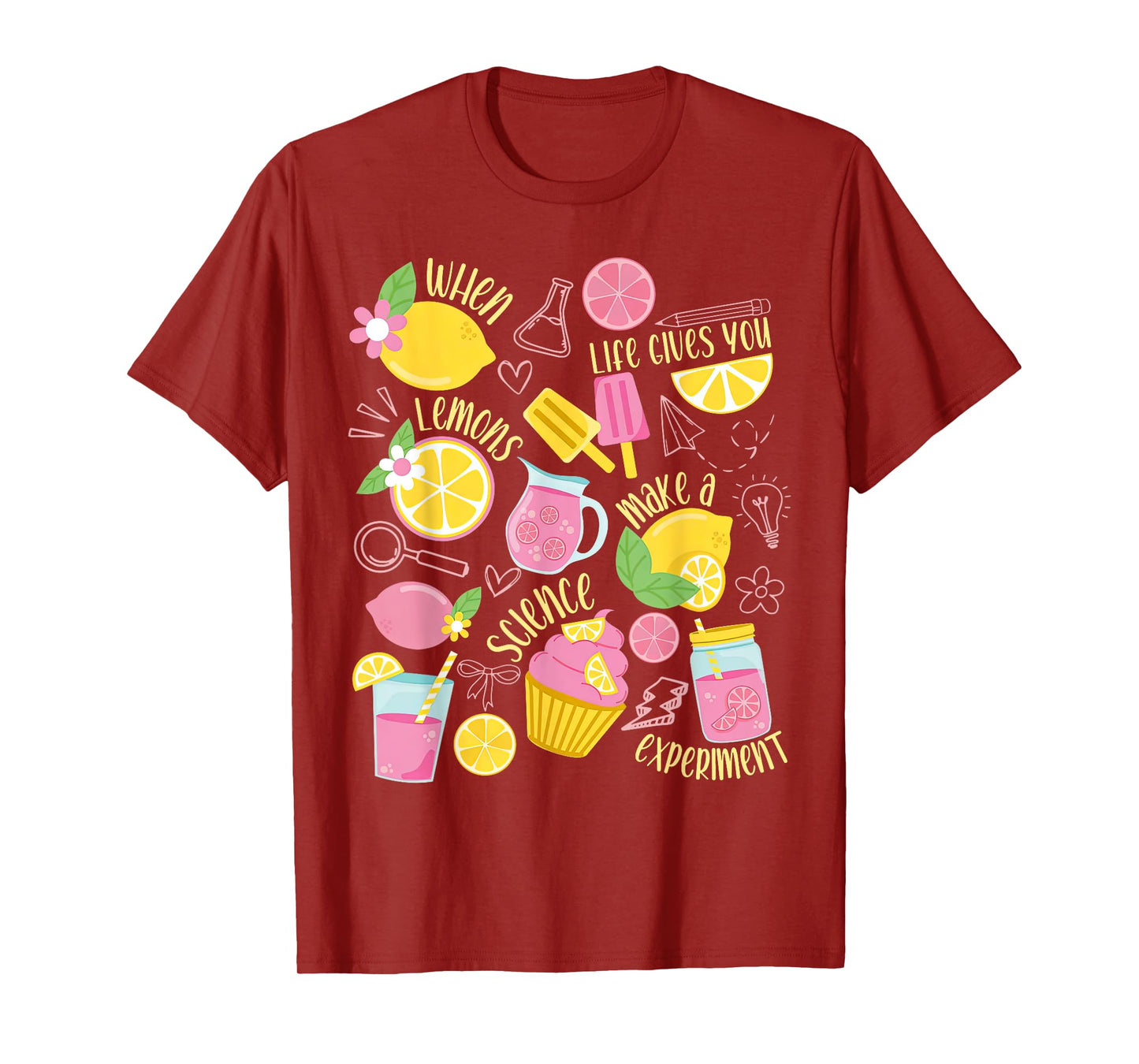 Science Teacher Happy Summer Drink Lemonade Vacation Student T-Shirt