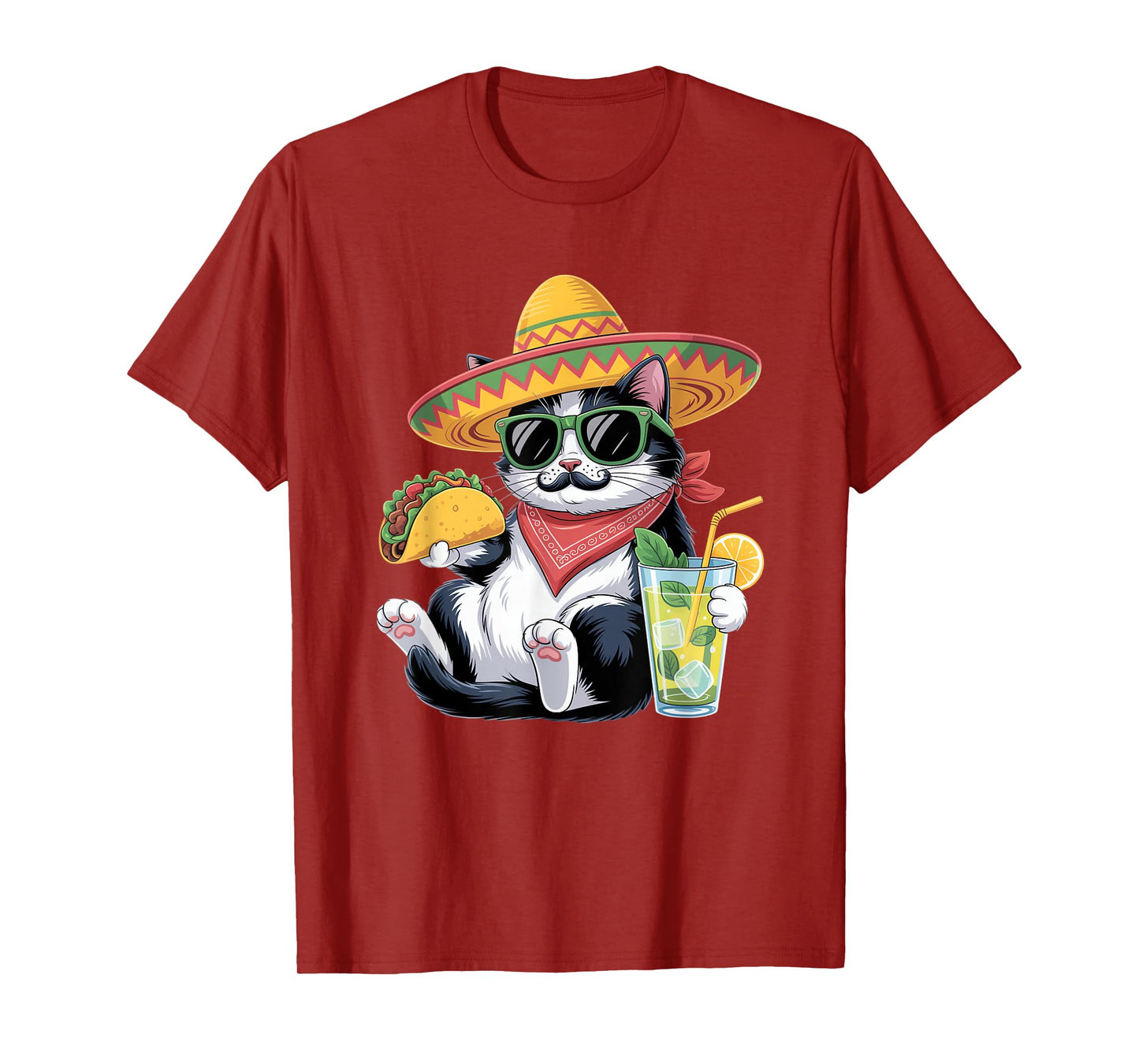 Taco Cat - Taco Lover Mexican Food Cinco de Mayo T-Shirt