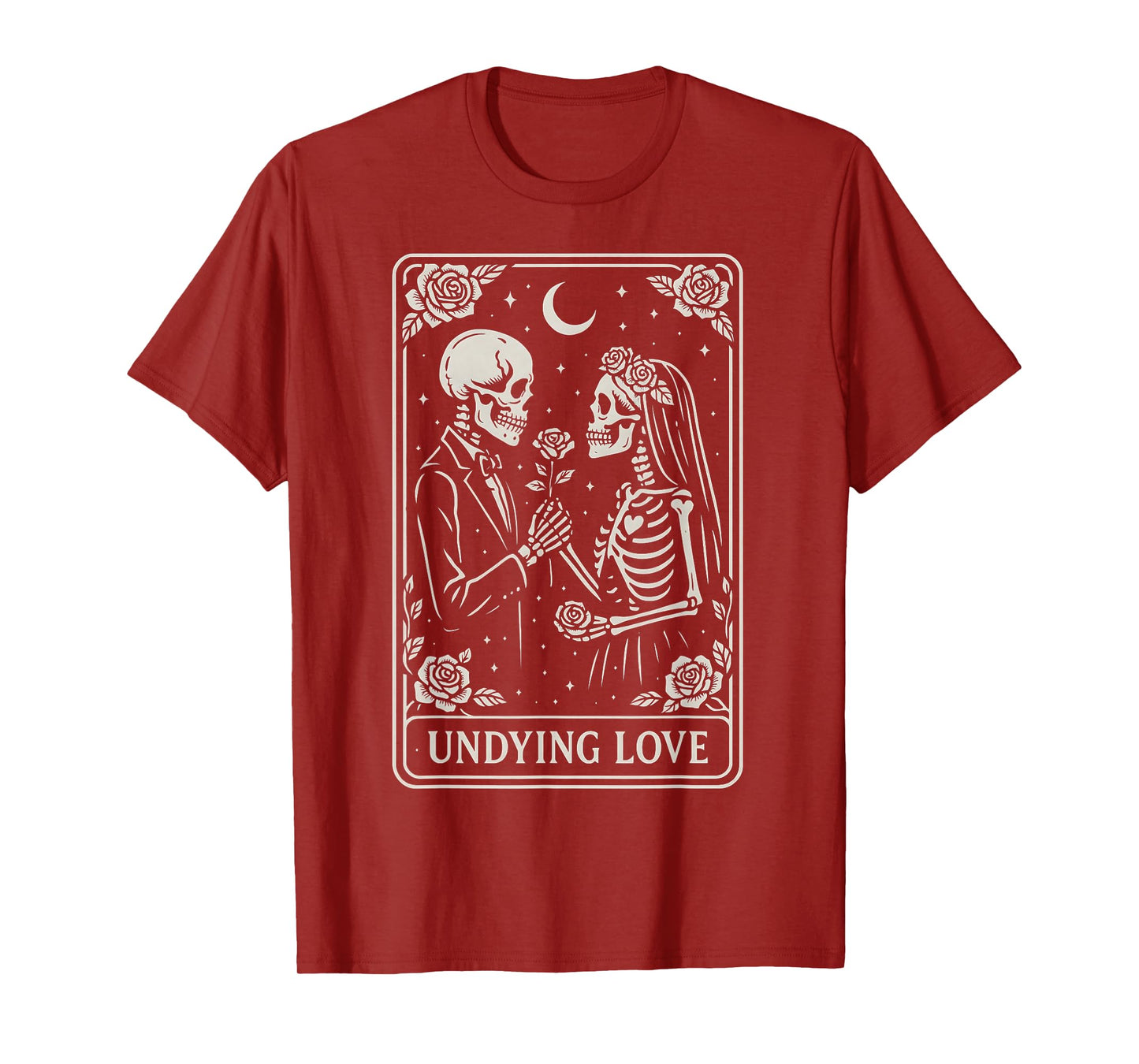 Undying Love Skeleton Bride Groom Wedding Matching Couples T-Shirt