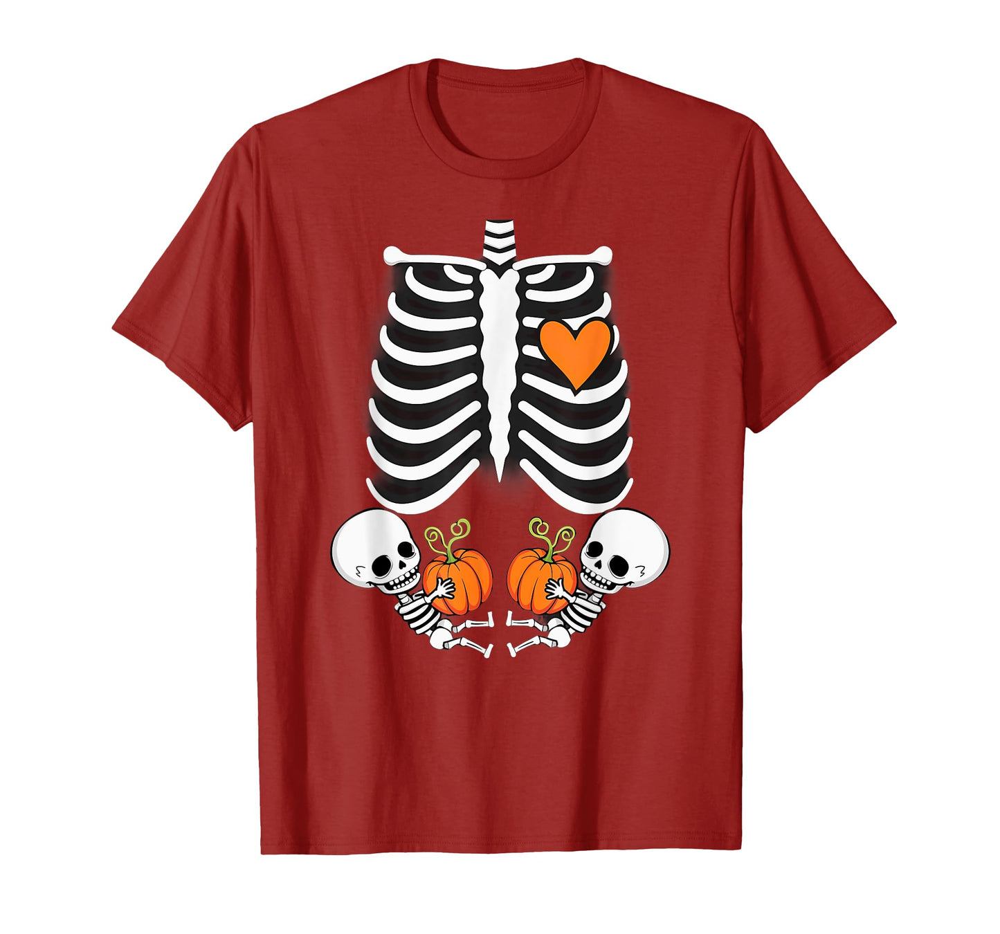 Pregnancy Announcement Gender Reveal Skeleton Twins T-Shirt