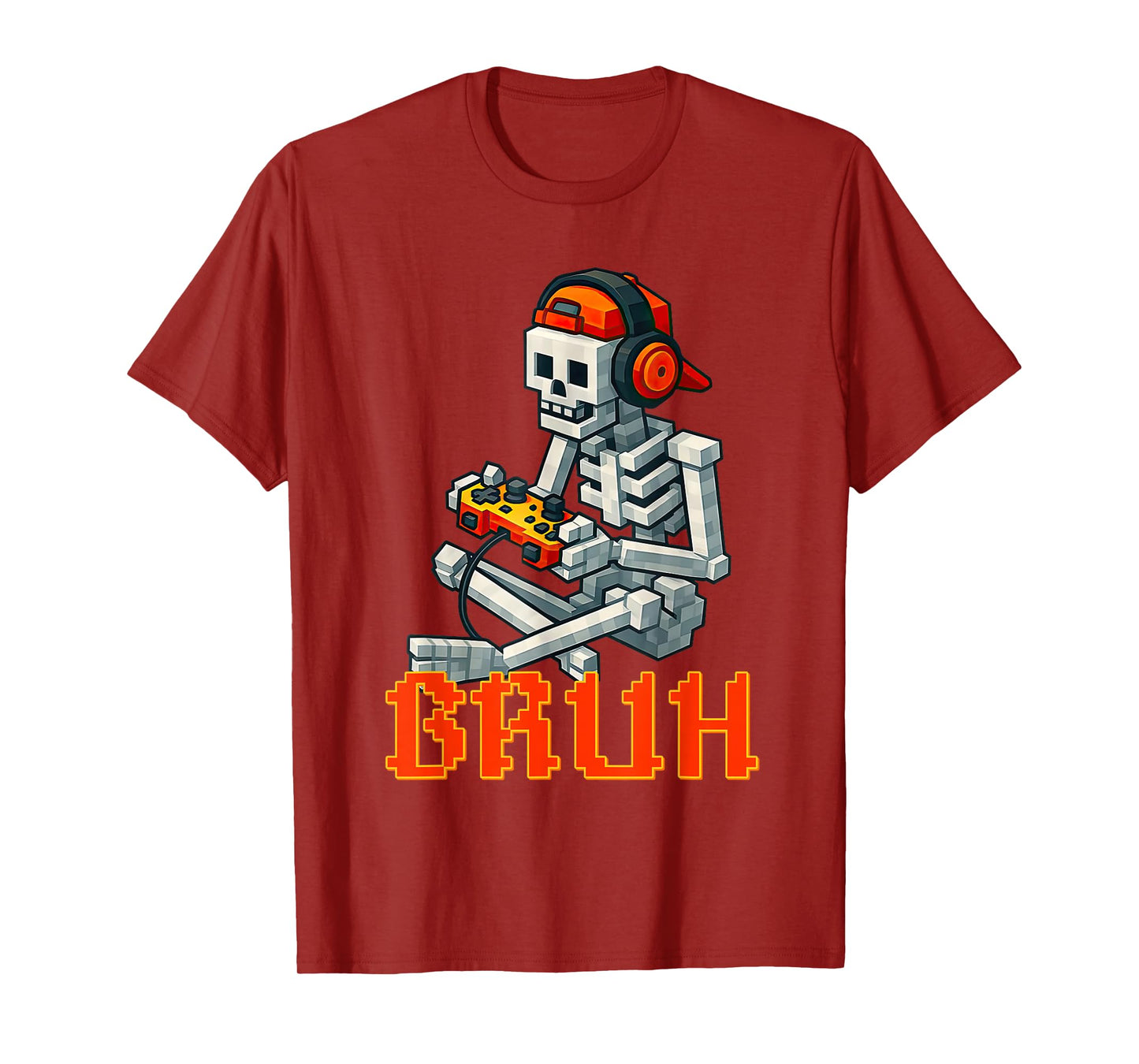 Gamer Bruh Halloween Skeleton Gaming Boys Video Game Lover T-Shirt