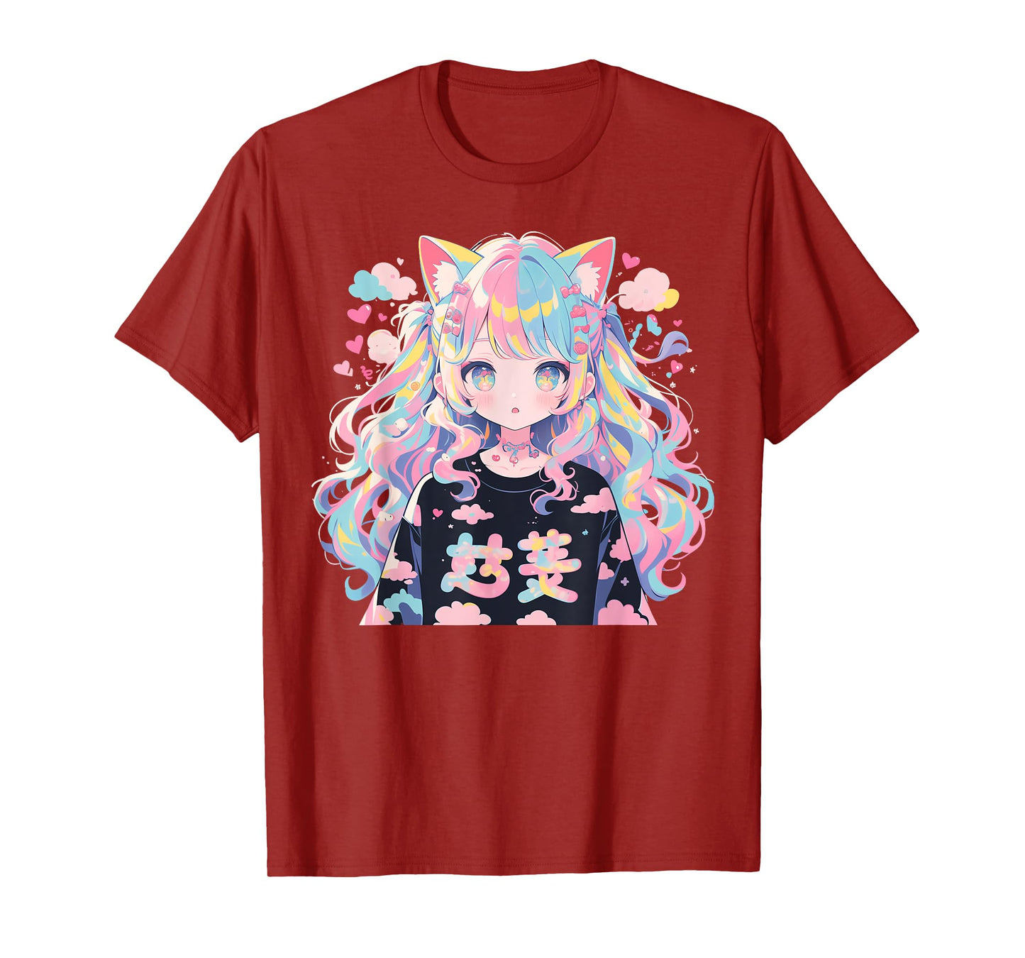 Anime Waifu Cute Anime manga Cat Girl Sweet Retro Japan T-Shirt