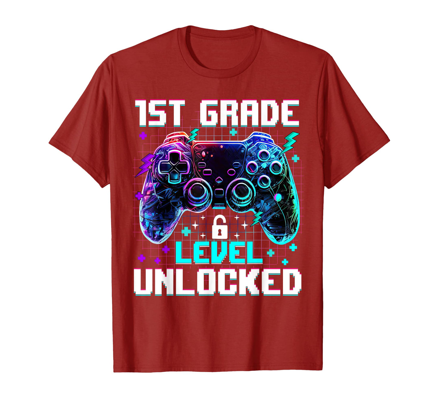 Controller 1st Grade Level Unlocked First Day Of School Boys T-Shirt
