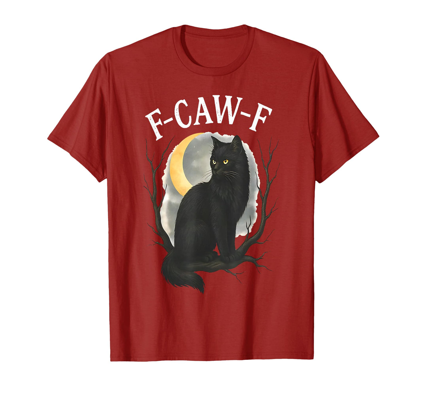 F Caw F Funny Black Cat Halloween Witchy Cat Spooky Season T-Shirt
