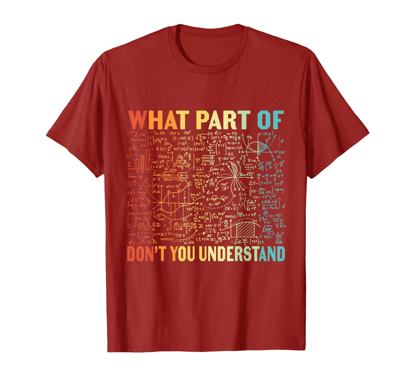 What Part Of Don't You Understand | Funny Math Teacher Gift T-Shirt