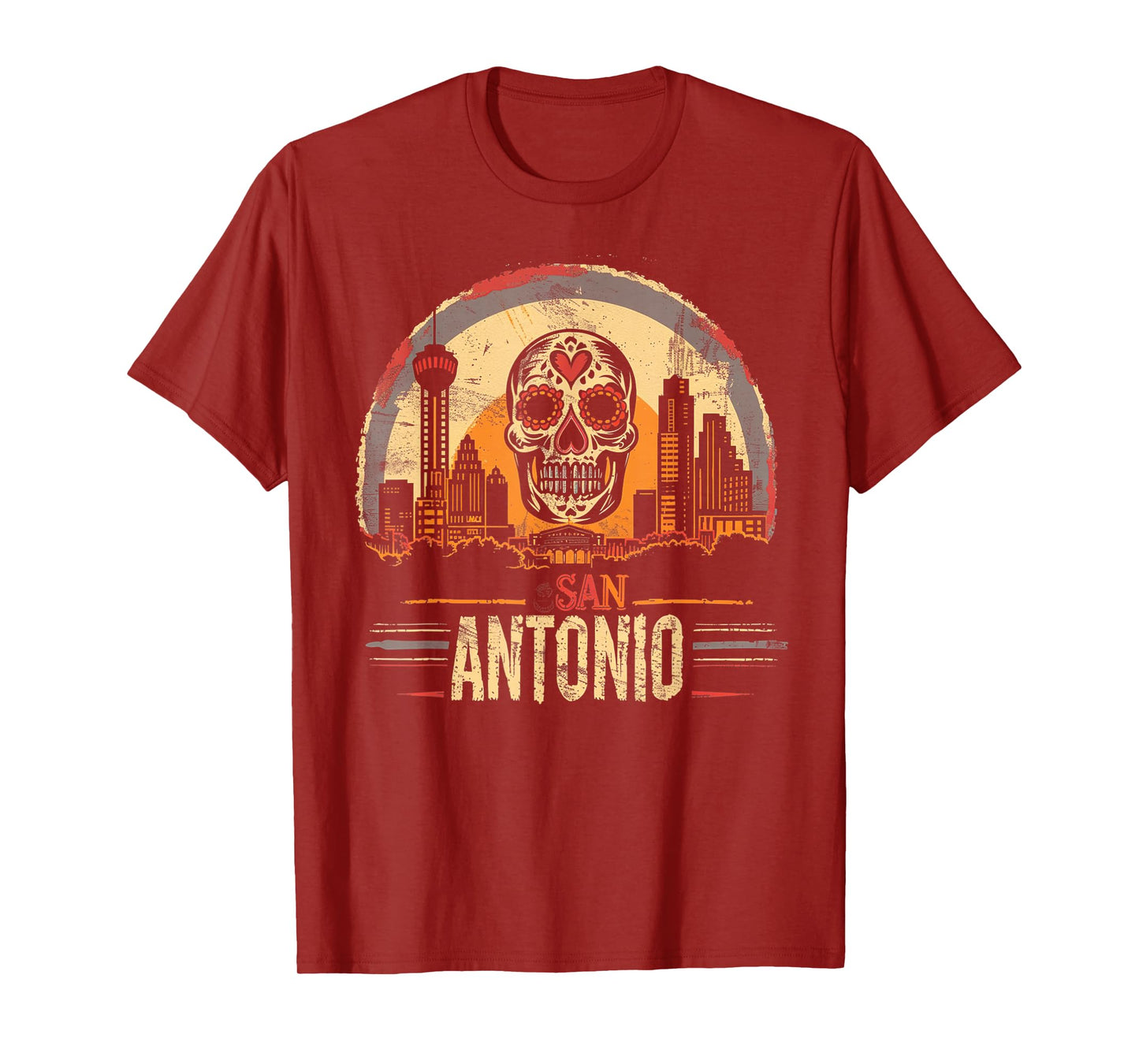 San Antonio - Sugar Skull Cinco De Mayo Fiesta Matching T-Shirt