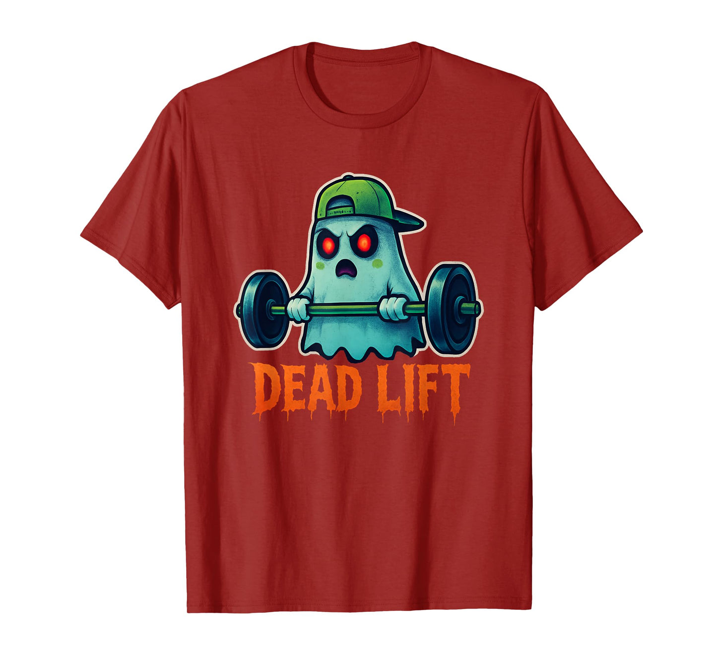 Dead Lift Funny Ghost Gym Halloween Weightlifting Pocket T-Shirt