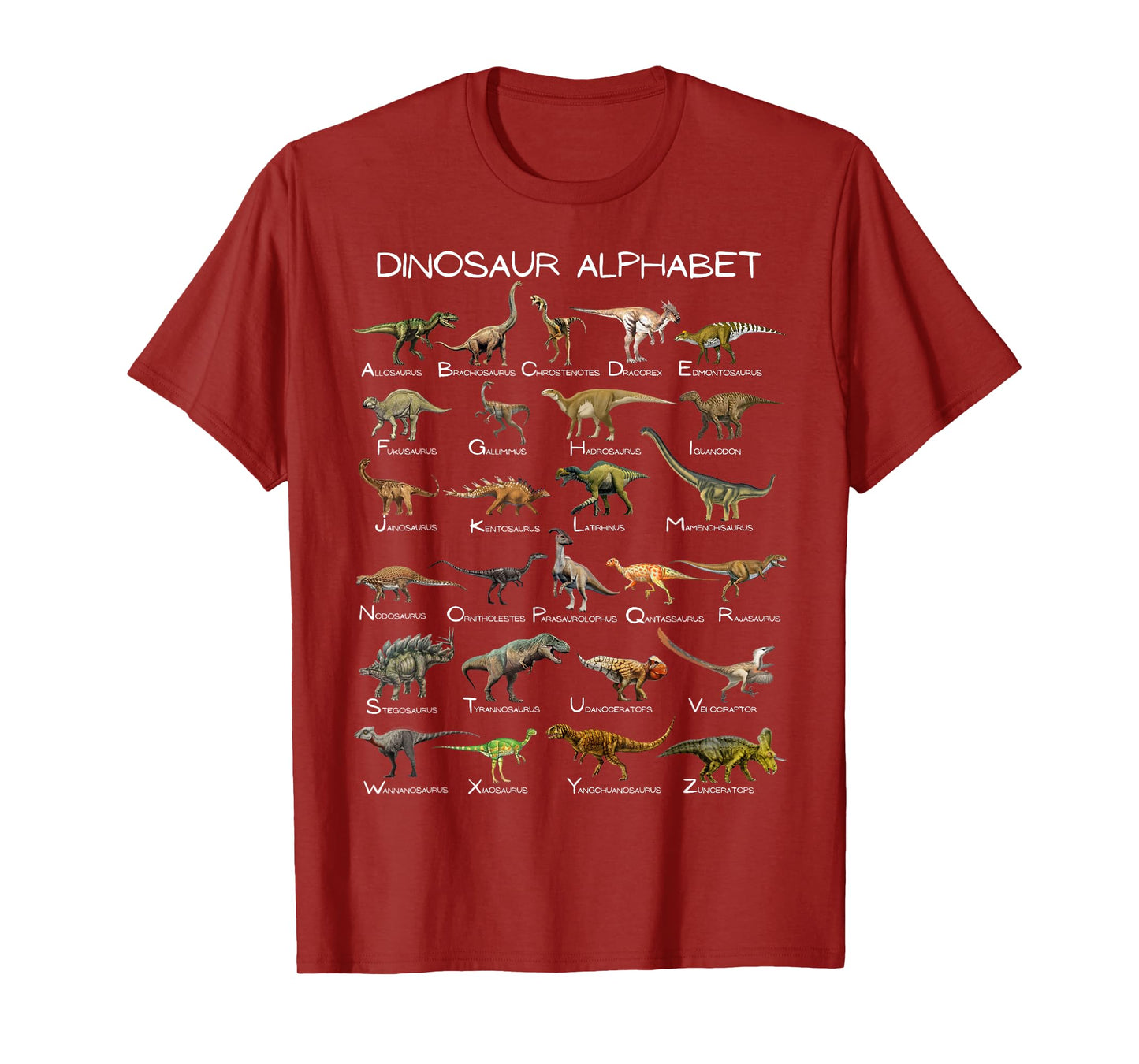 Dinosaur Alphabet ABC Dino Paleontology Educational T-Shirt