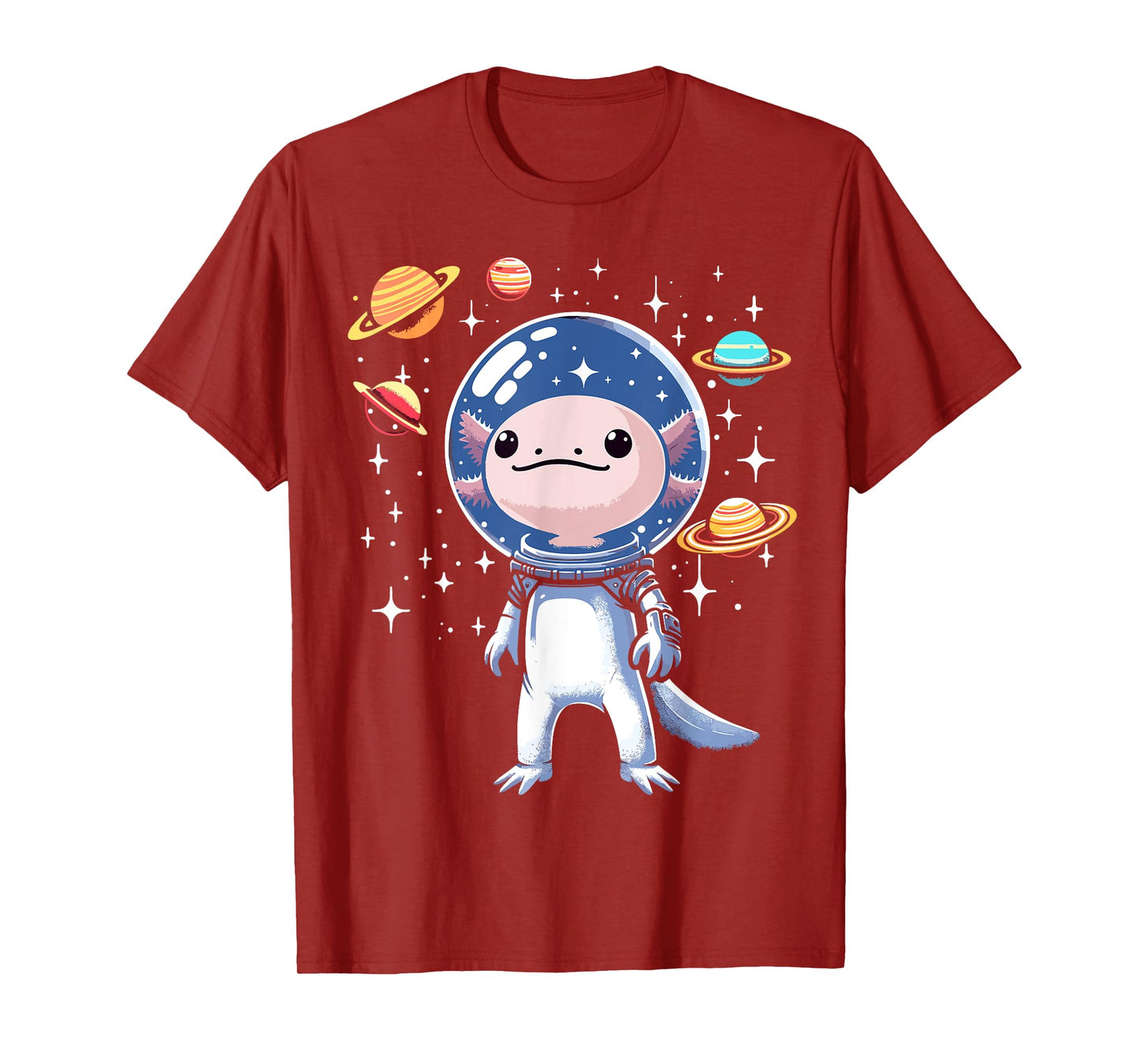 Space Axolotl Astronaut Planet Space Aesthetic Goth T-Shirt