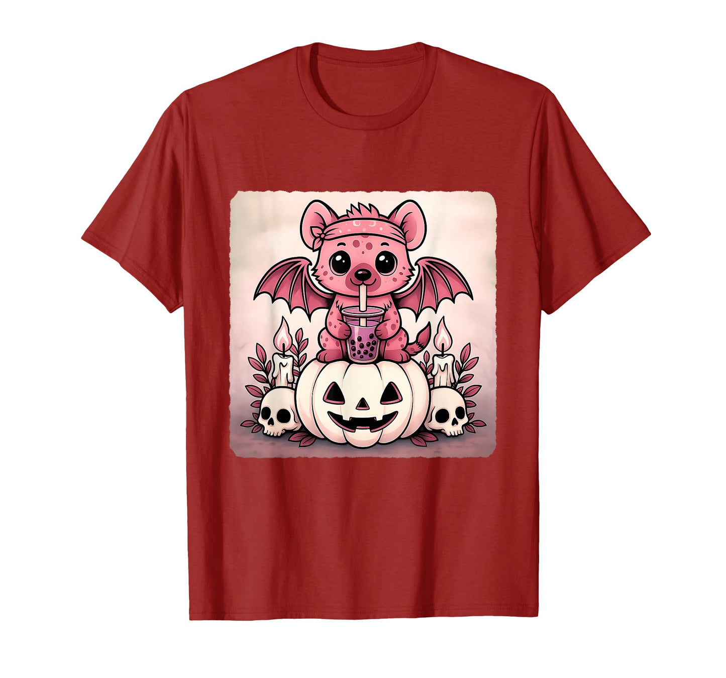 Hyena Bat Kawaii Pastel Goth Creepy Cute Skeleton T-Shirt