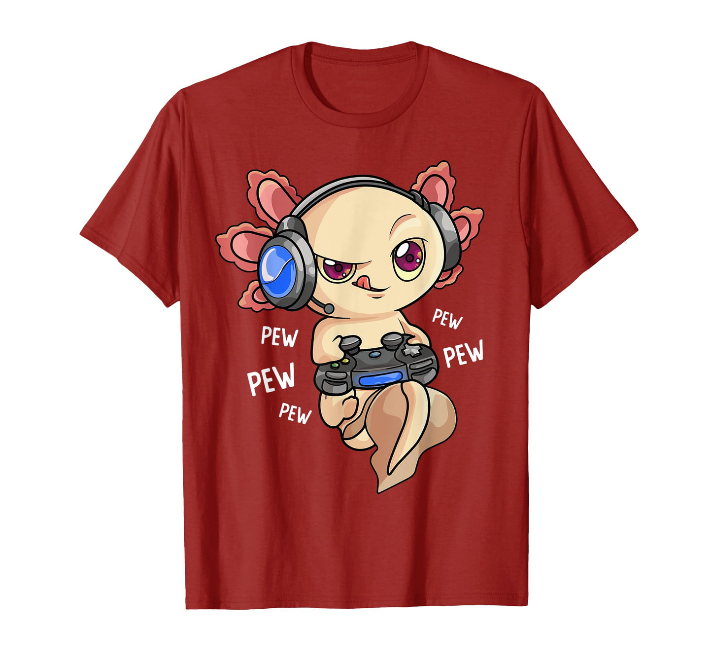 Gaming Axolotl Shirt Kids Boys Gamers - Kawaii Video Game T-Shirt