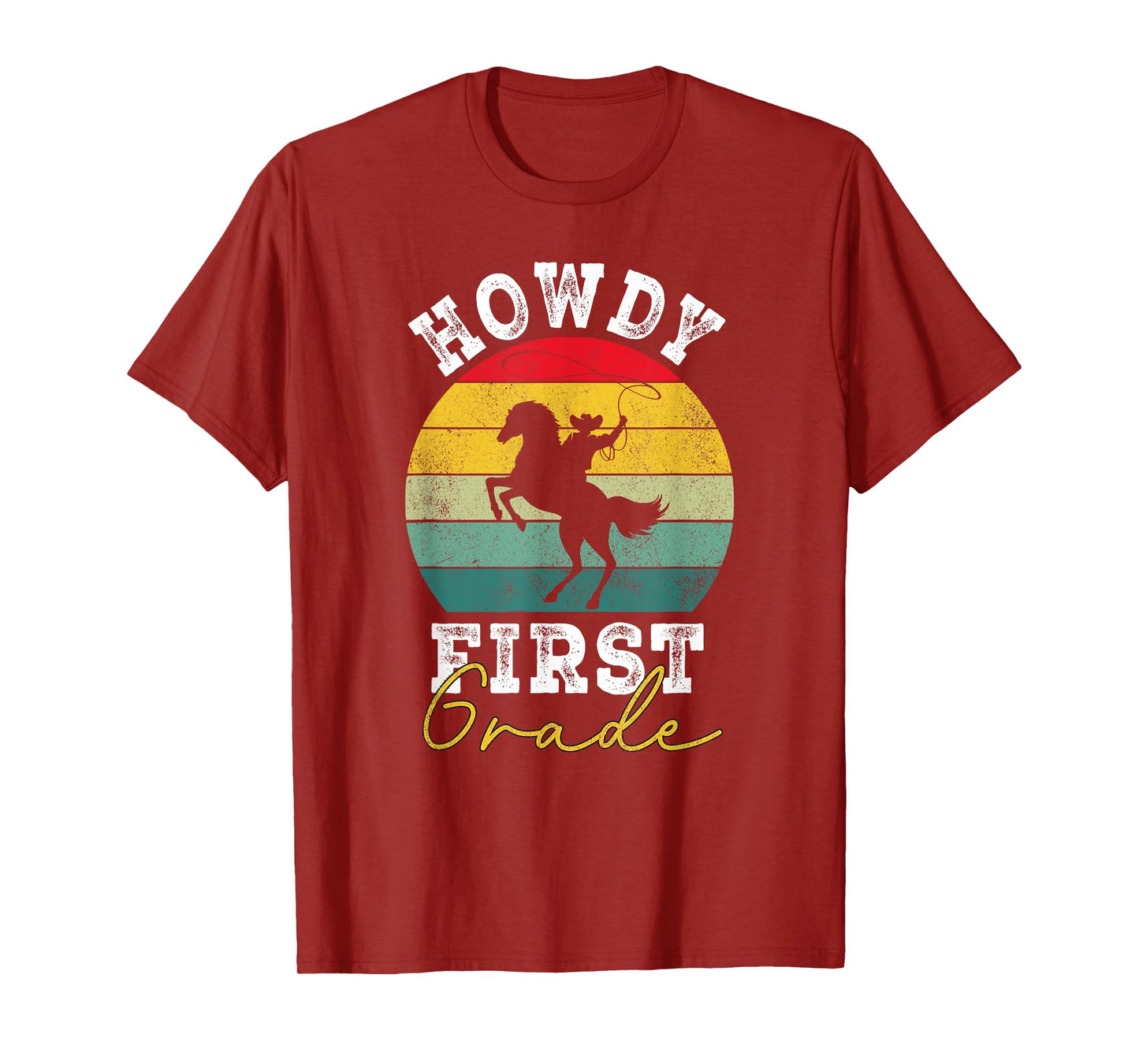 Howdy 1st Grade Cowboy Western Back To School first Grade T-Shirt