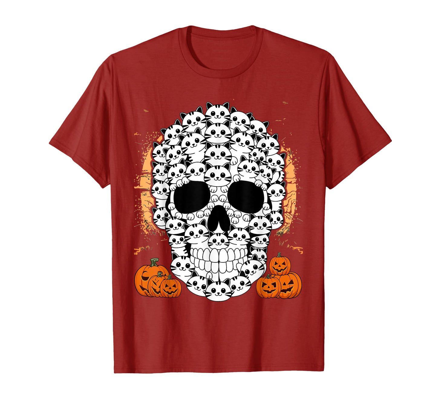 Skull Kitty Skeleton Halloween Costume Cat Lover T-Shirt