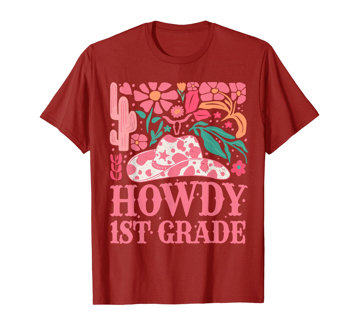 Howdy First Grade Western Cowgirls 1st Grade Squad Teacher T-Shirt